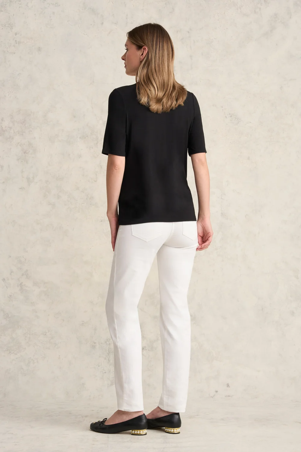 V-Neck Tee - Black - Image 5