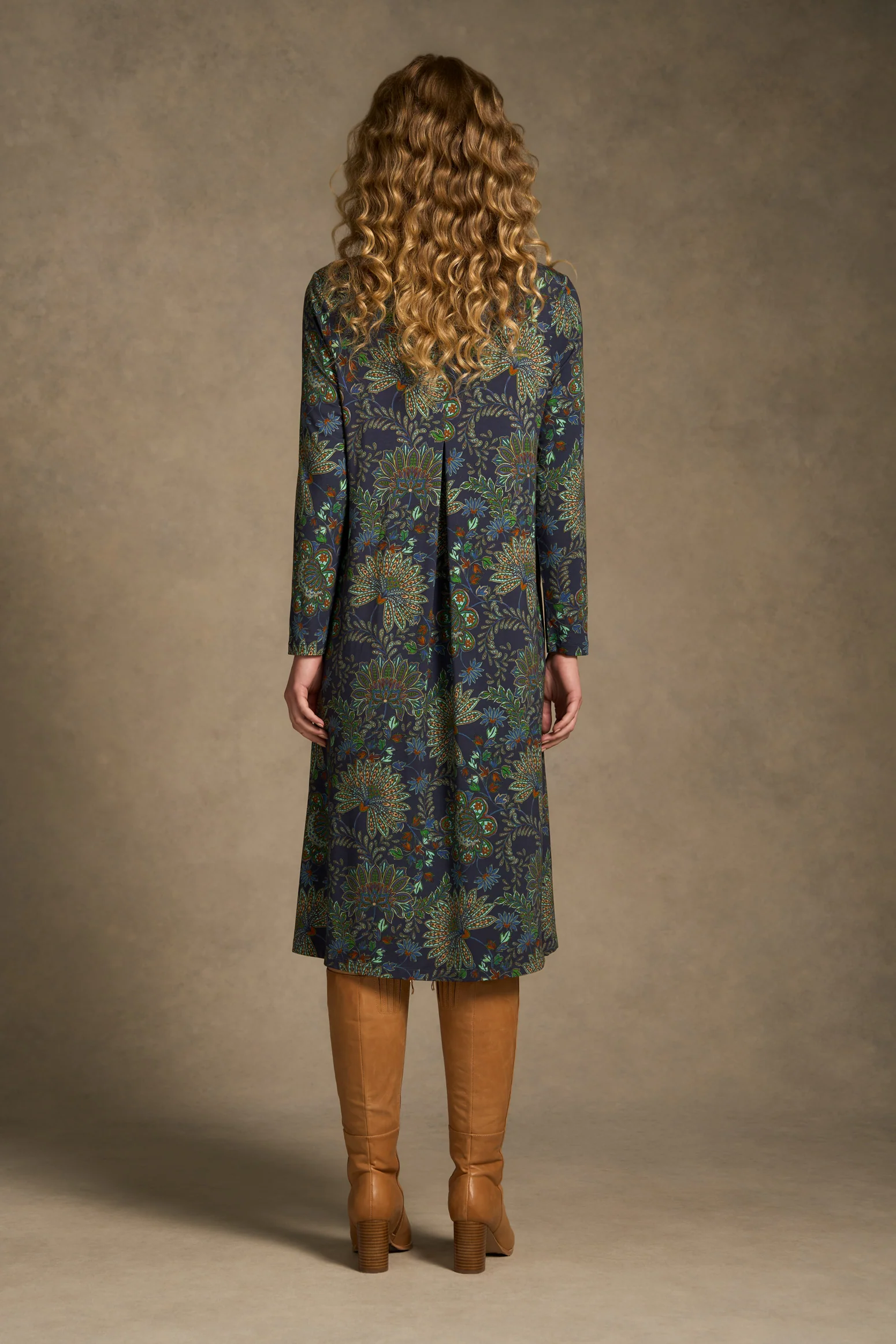 Jersey Midi Dress - Winter Chintz Print - Image 4