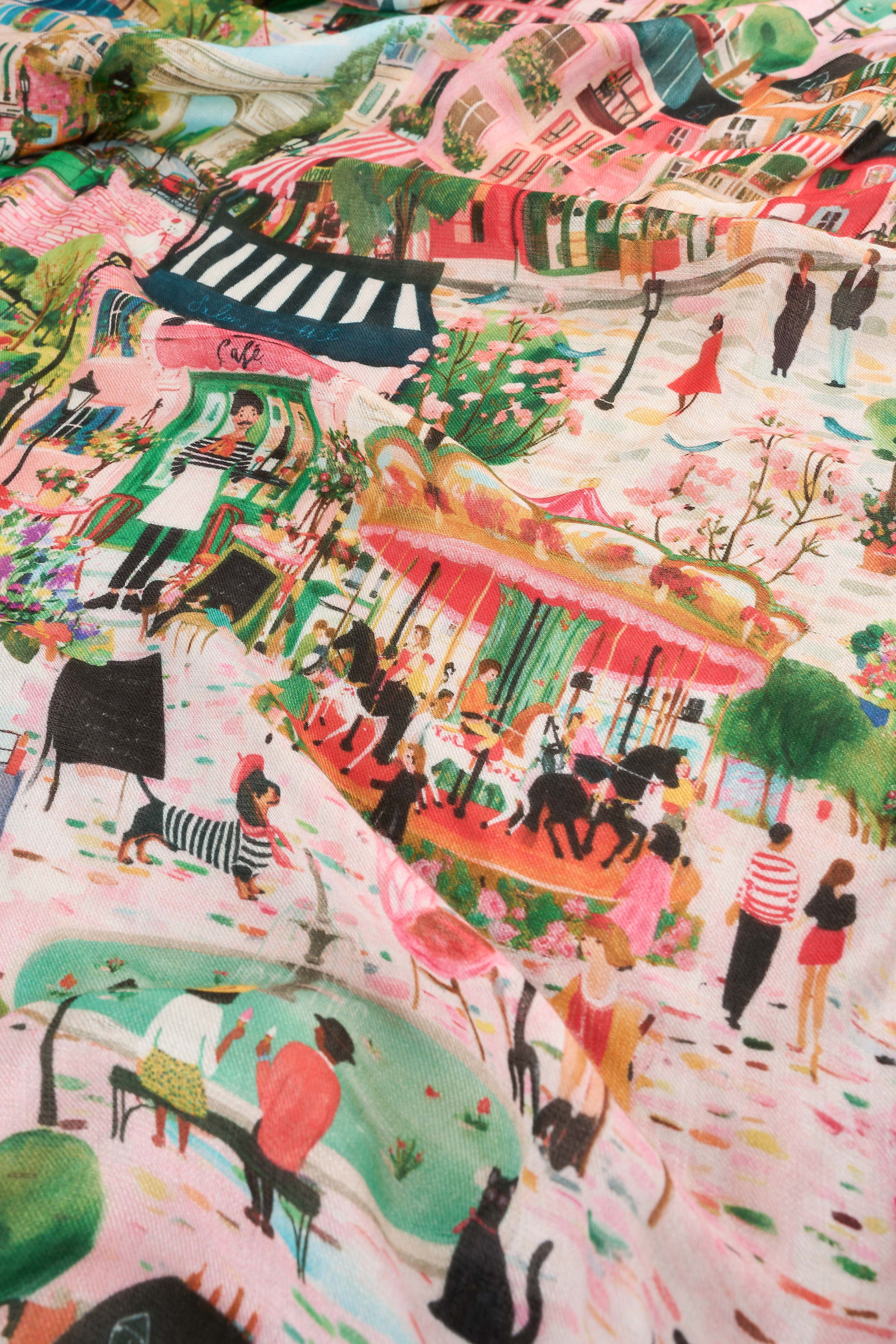 Amour Print Scarf - Multicolour - Image 5