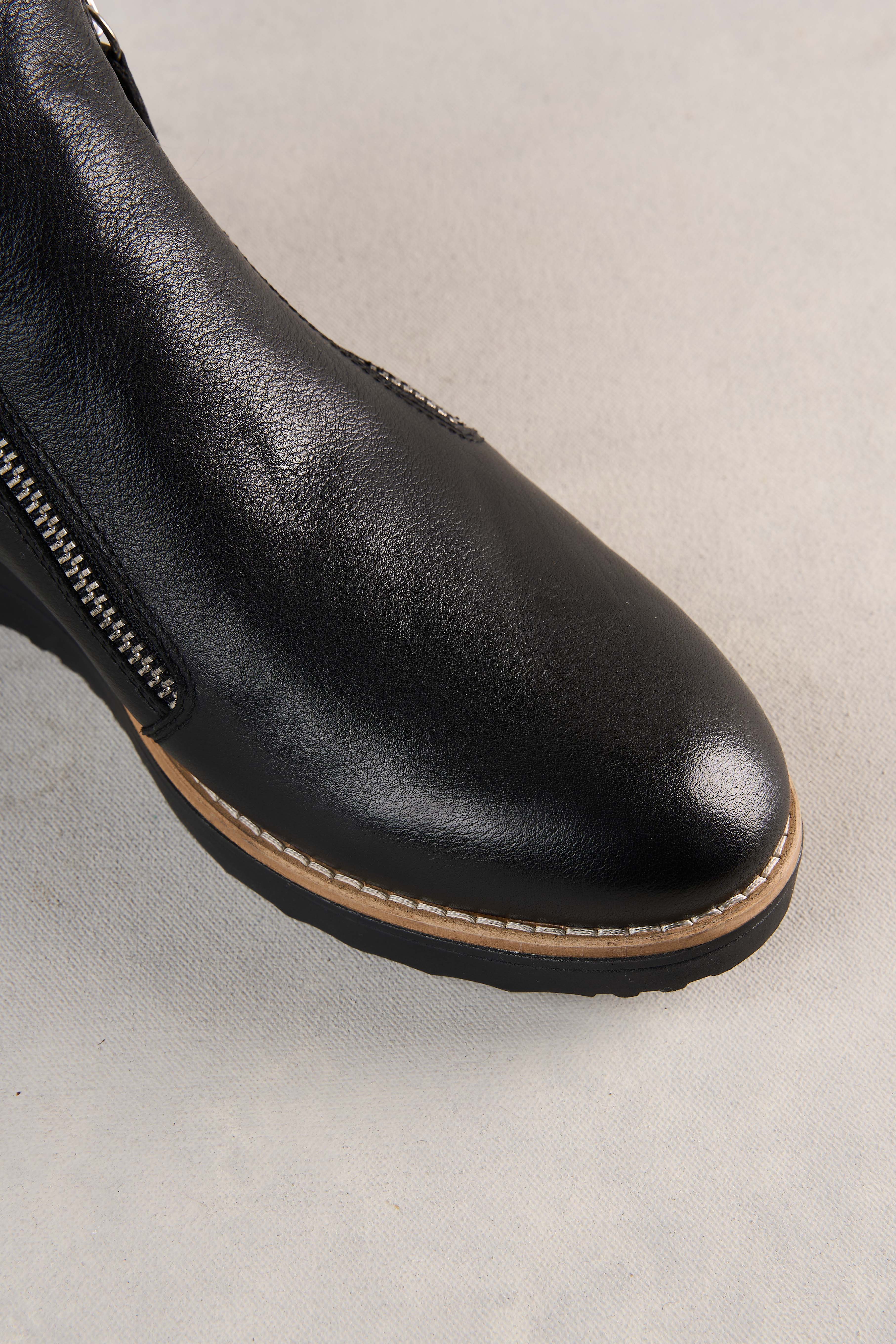 Anais Double Zip Boot - Black - Image 3