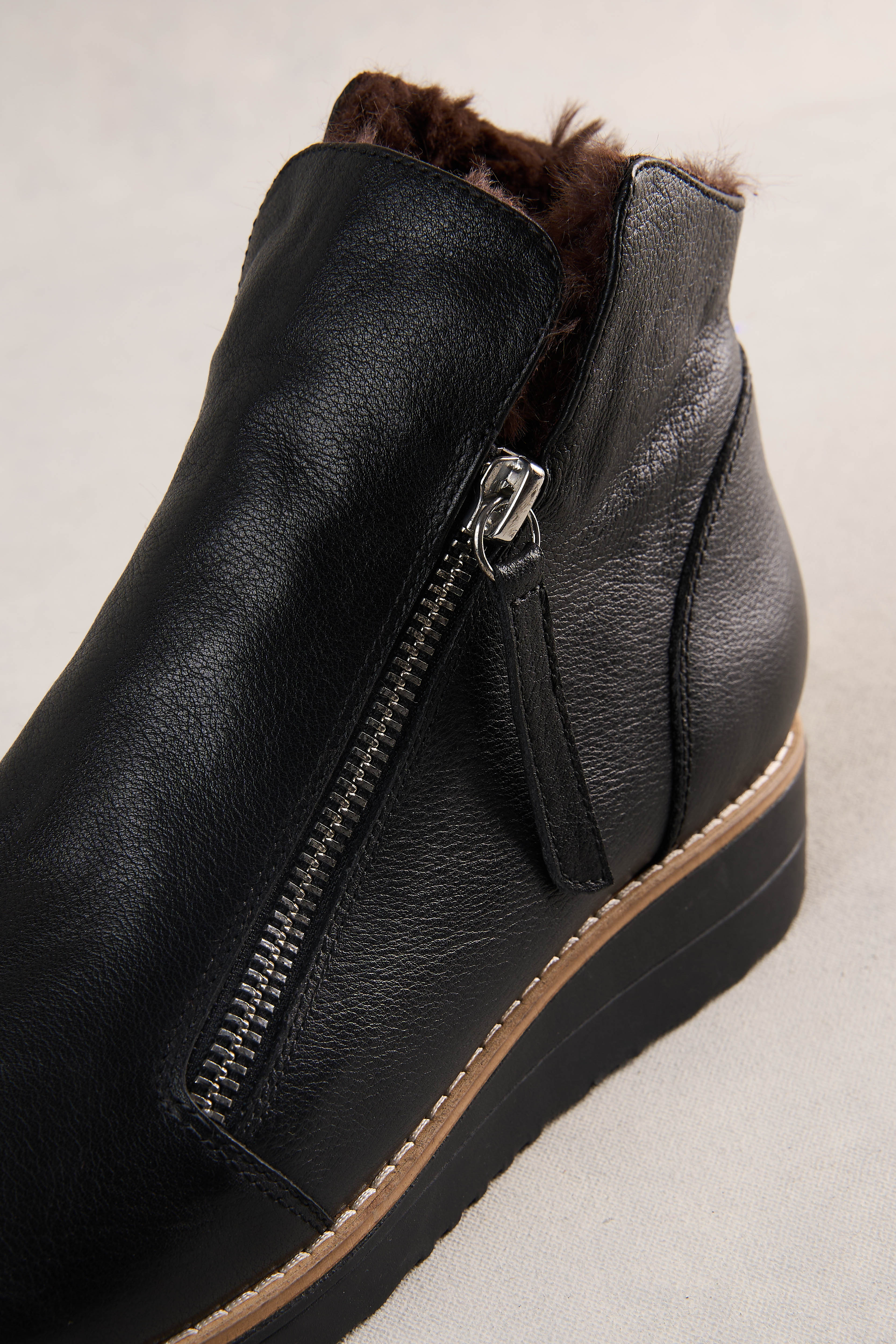 Anais Double Zip Boot - Black - Image 4