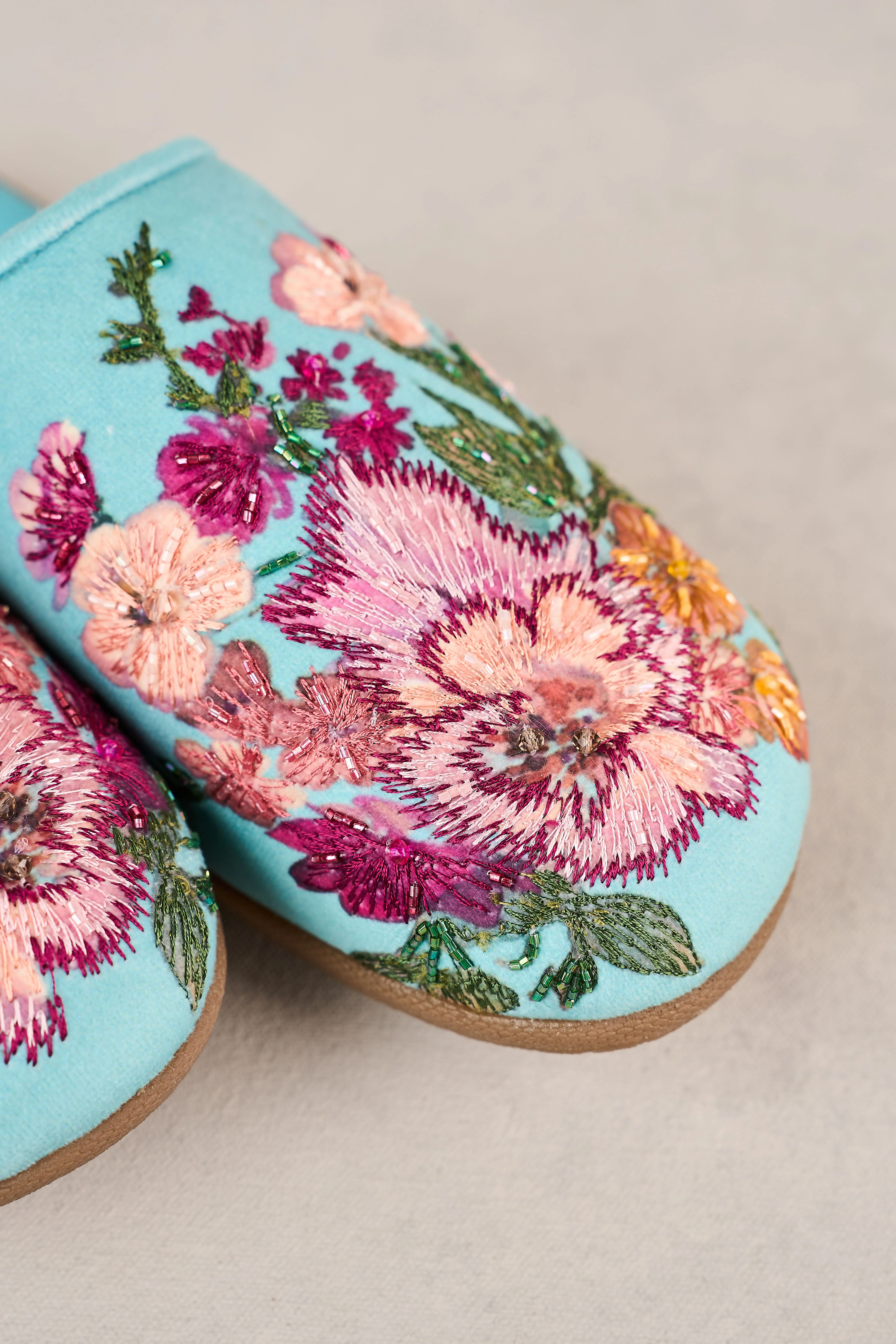 Azure Floral Slippers - Image 5
