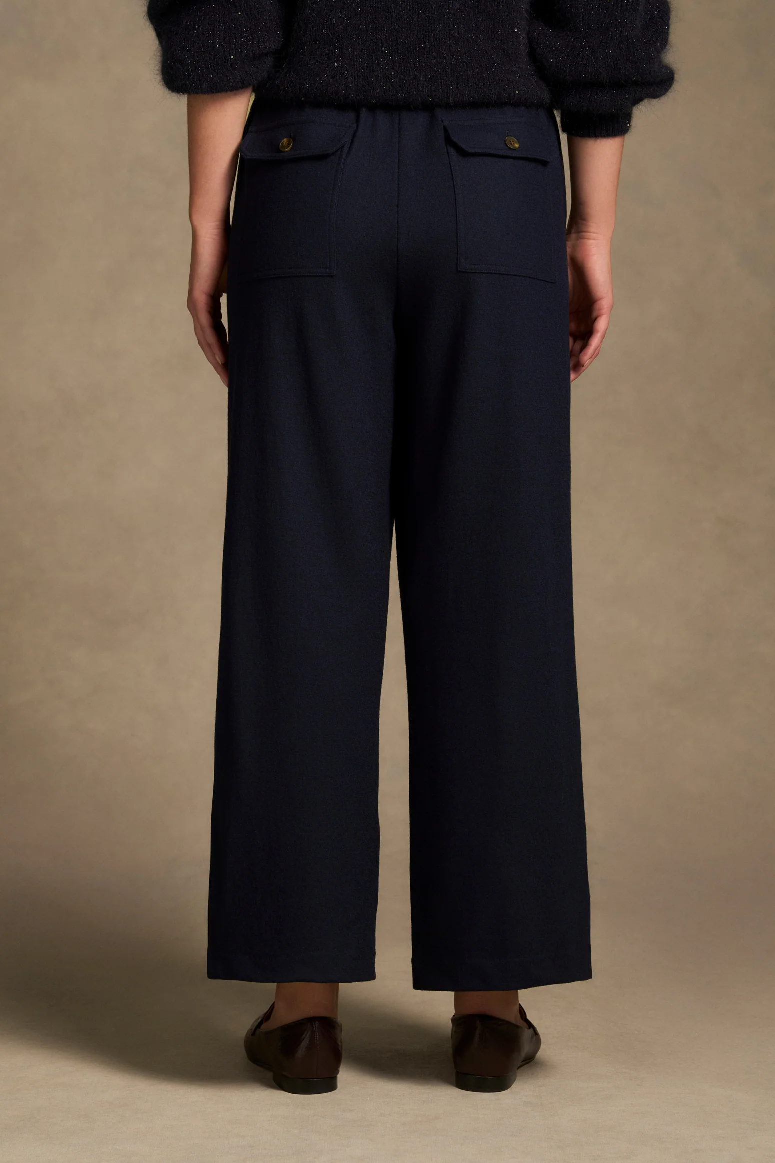 7/8th Boiled Wool Pant - Indigo - Image 6