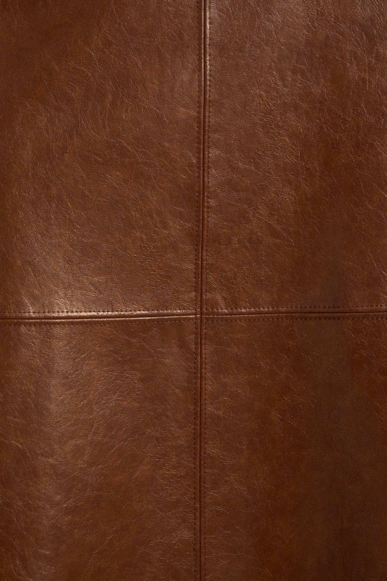 Faux Leather Pencil Skirt – Chestnut - Image 5