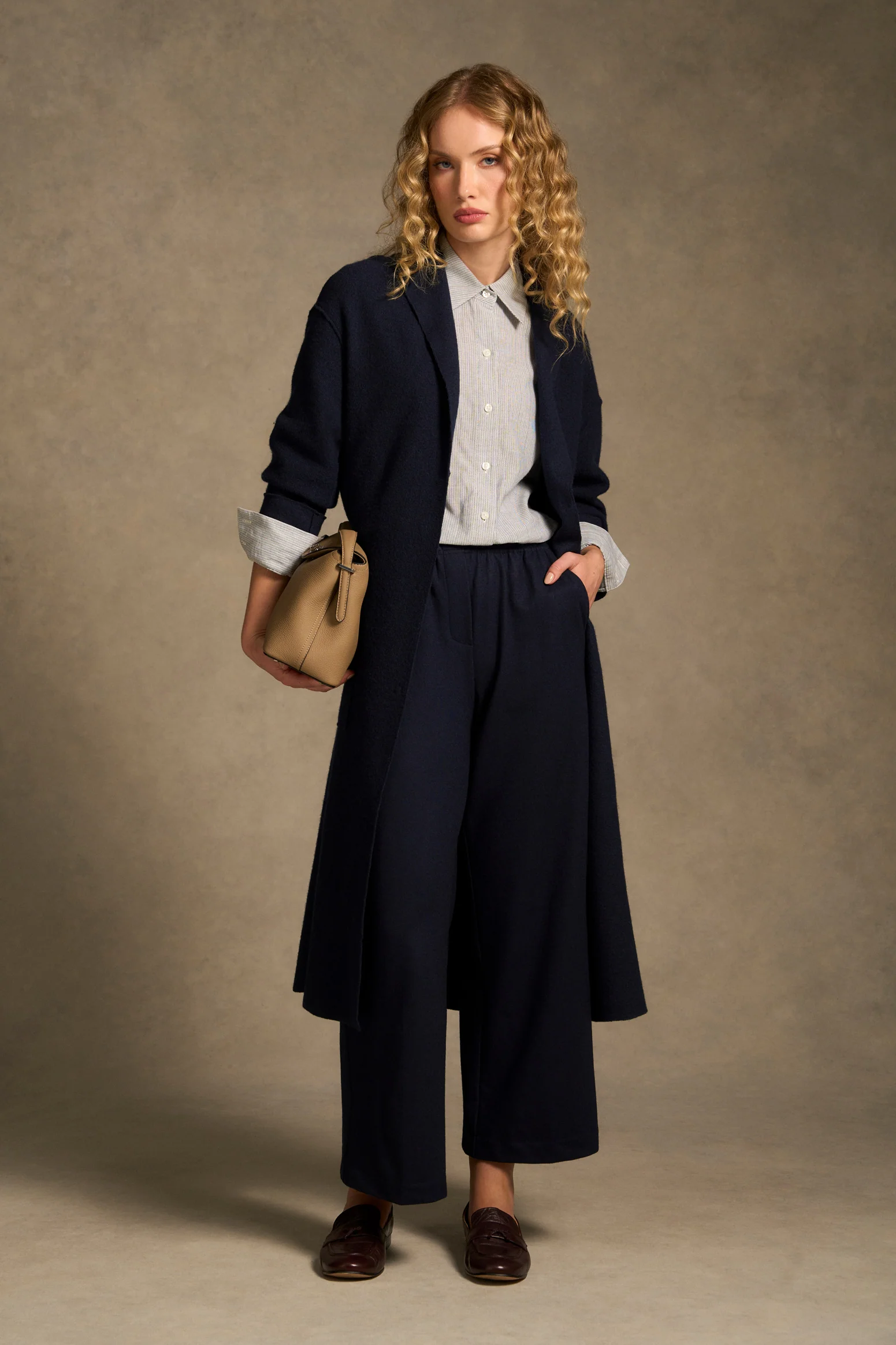 Wool Coat - Indigo - Image 3