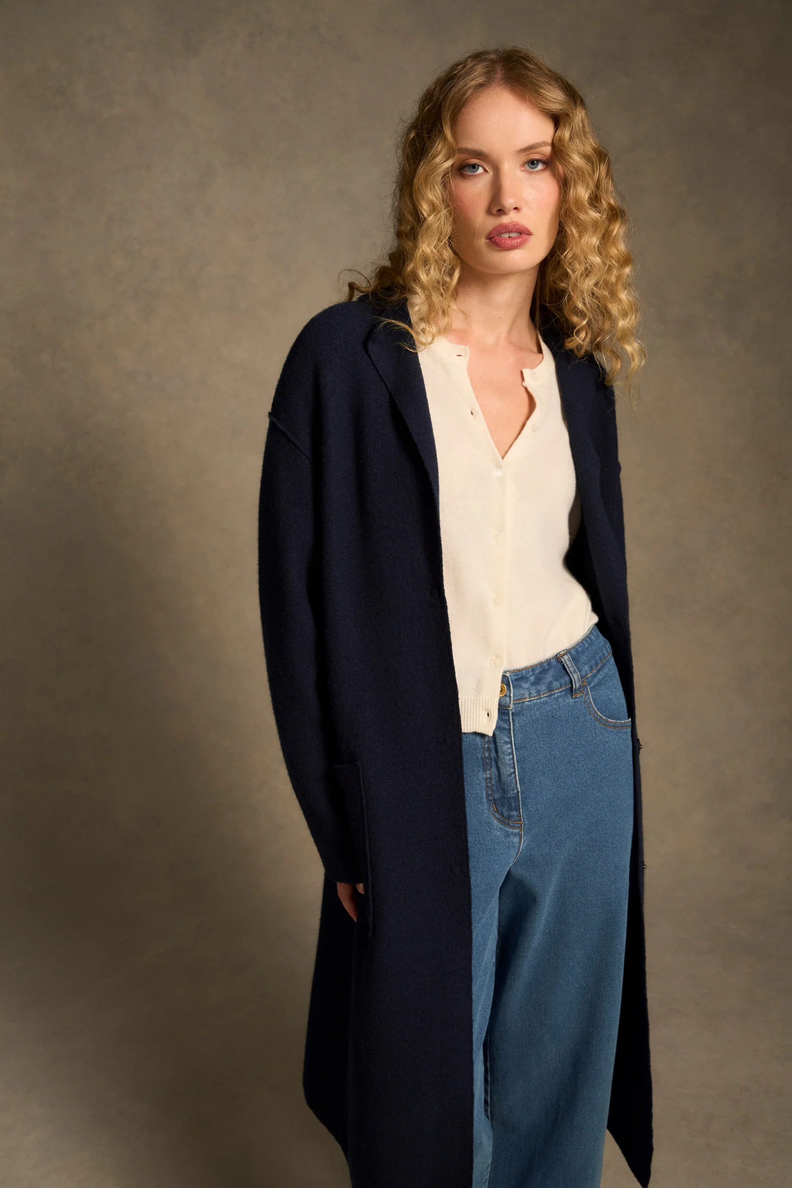 Wool Coat - Indigo - Image 5