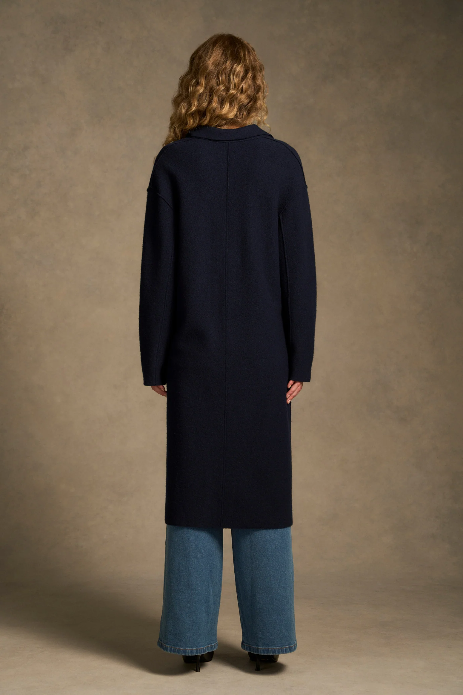 Wool Coat - Indigo - Image 7