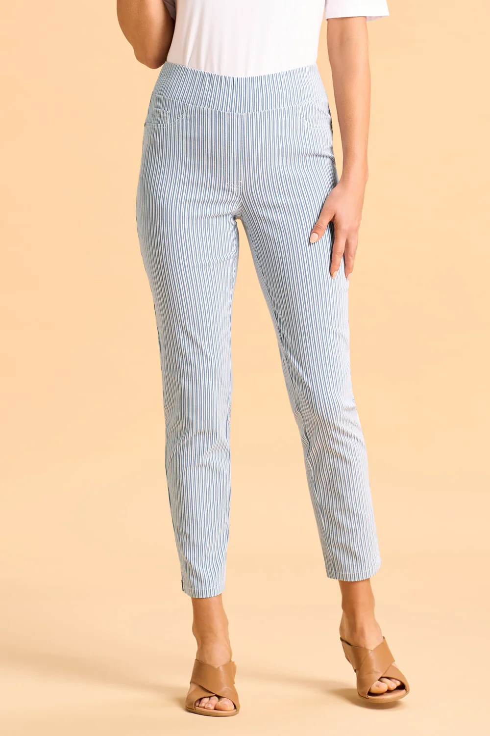 Bengajean® 7/8 Seersucker - Navy and White Stripe - Image 2