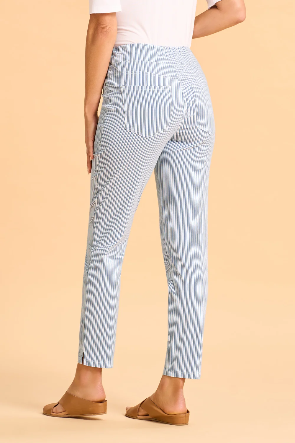 Bengajean® 7/8 Seersucker - Navy and White Stripe - Image 4