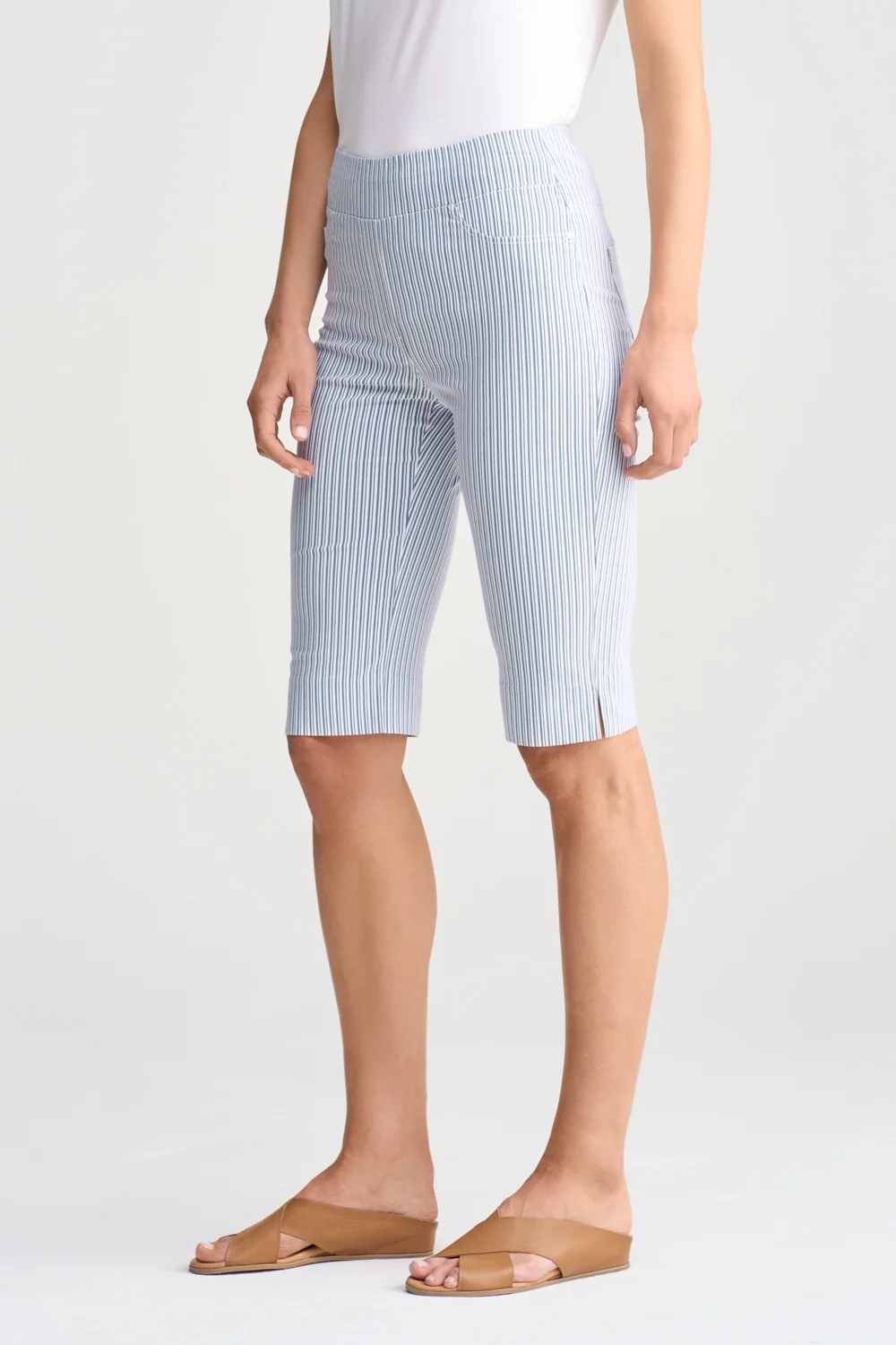 Bengajean® Short Seersucker - Navy & White Stripe - Image 3