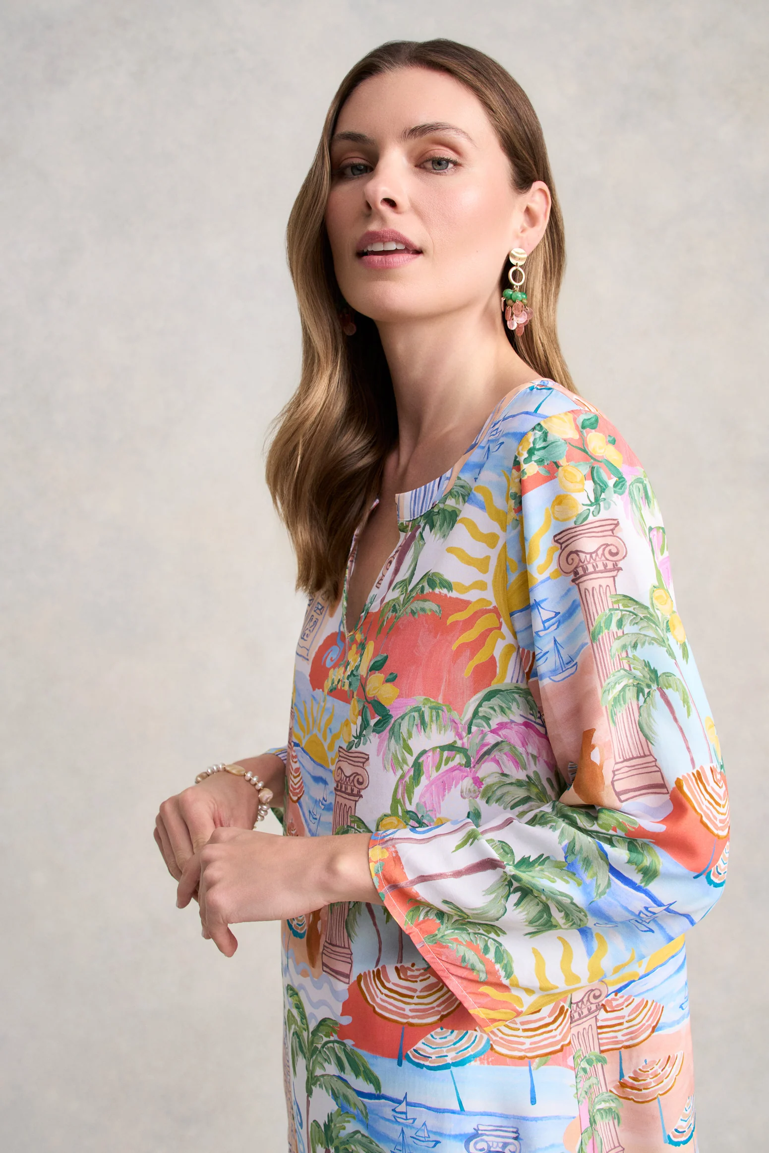 Swing Hem Tunic - Resort Print - Image 3