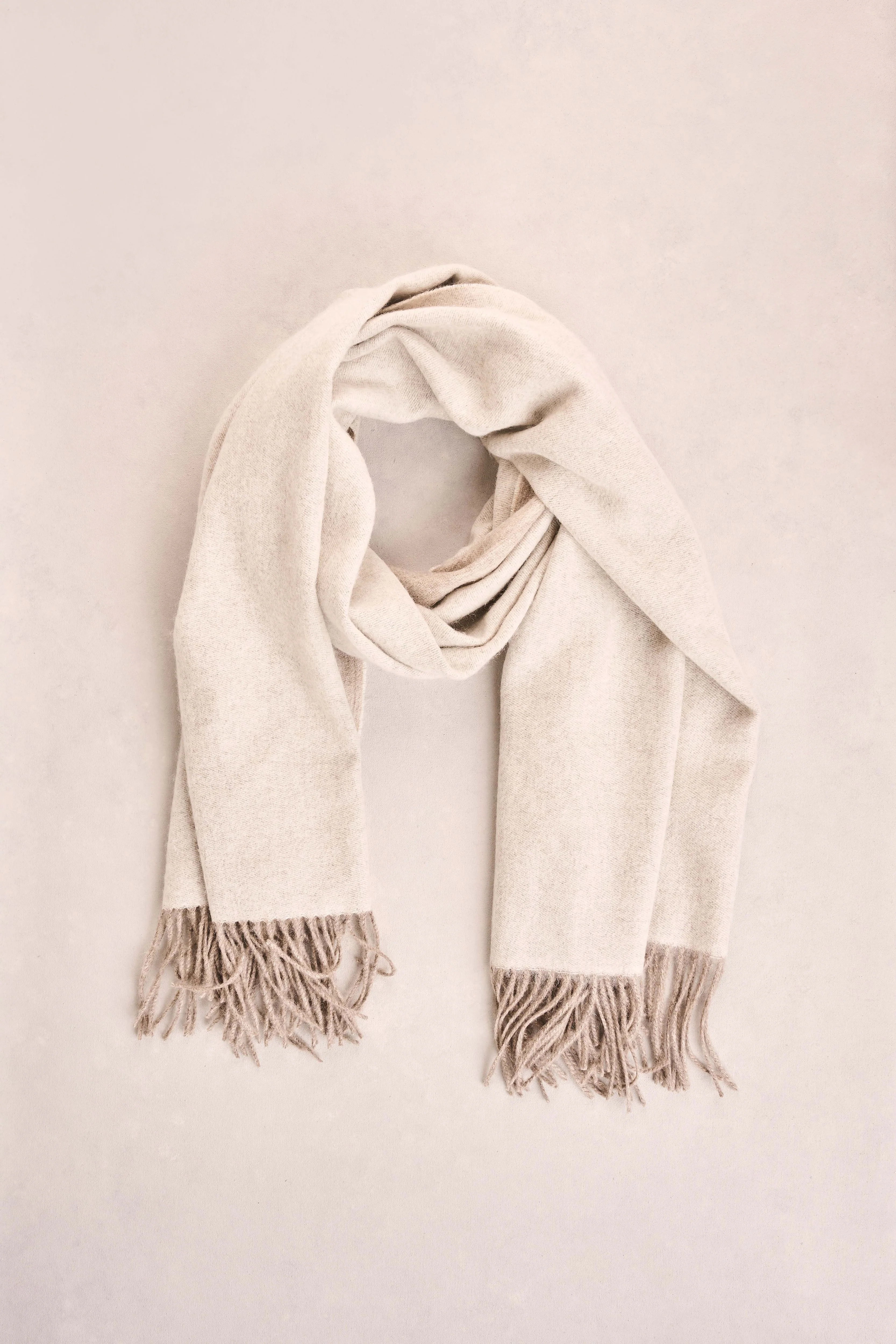 Blanket Wool Scarf - Fawn / Cream - Image 2