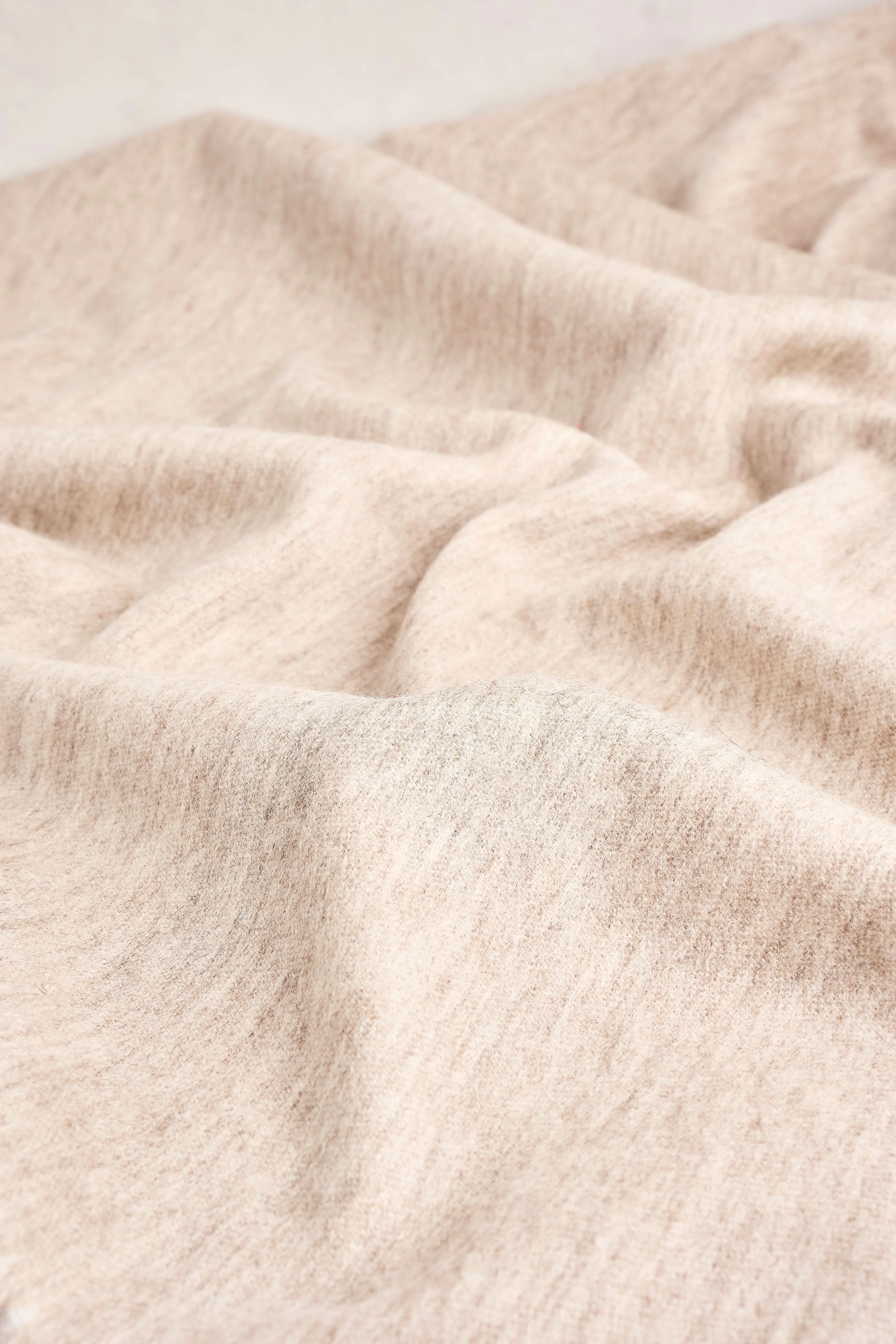 Blanket Wool Scarf - Fawn / Cream - Image 7