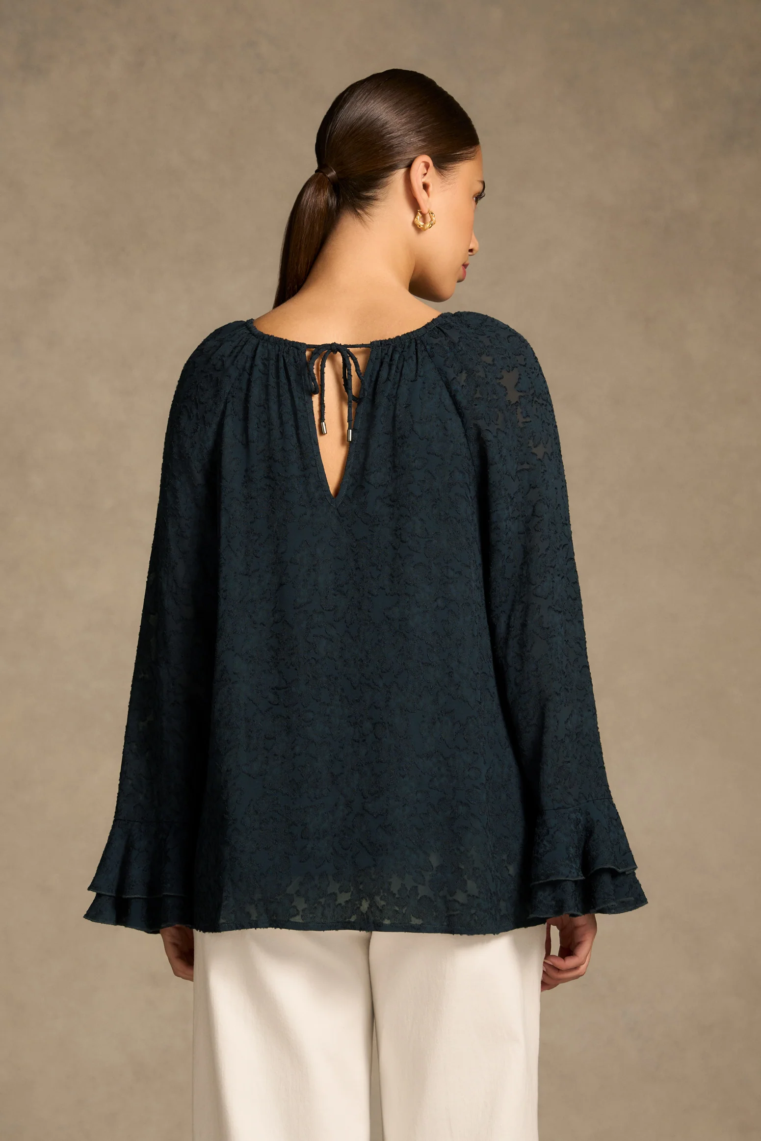 Cascading Georgette Blouse - Ink - Image 6