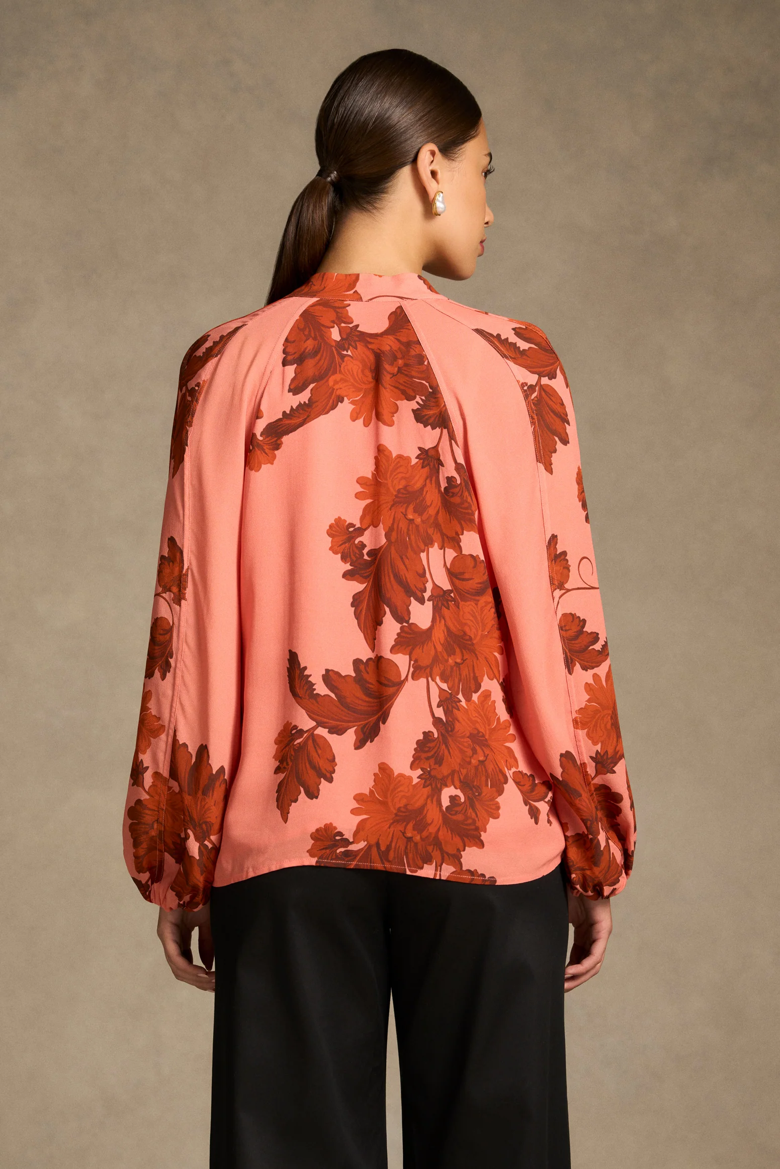 Panelled Raglan Shirt - Sienna Floral Print - Image 6