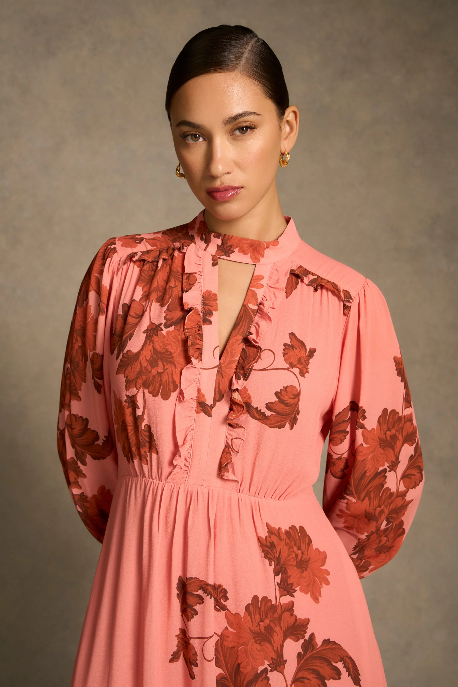 Ruffle Detail Dress - Sienna Floral Print - Image 3