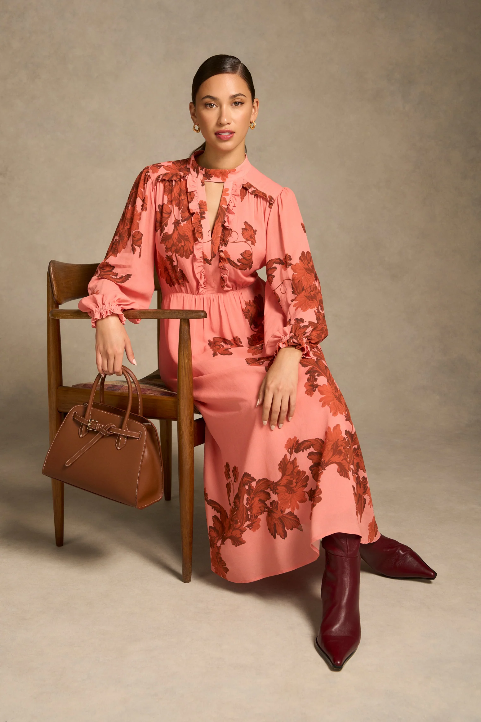 Ruffle Detail Dress - Sienna Floral Print - Image 4