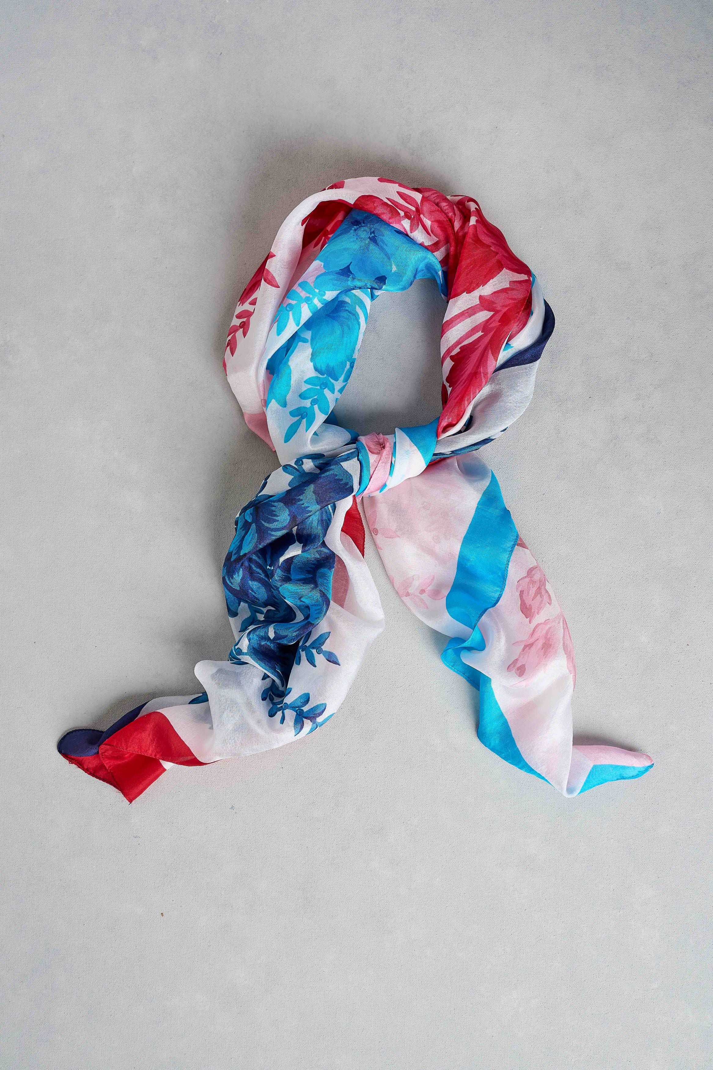 Botanical Pattern Scarf - Multicolour - Image 3