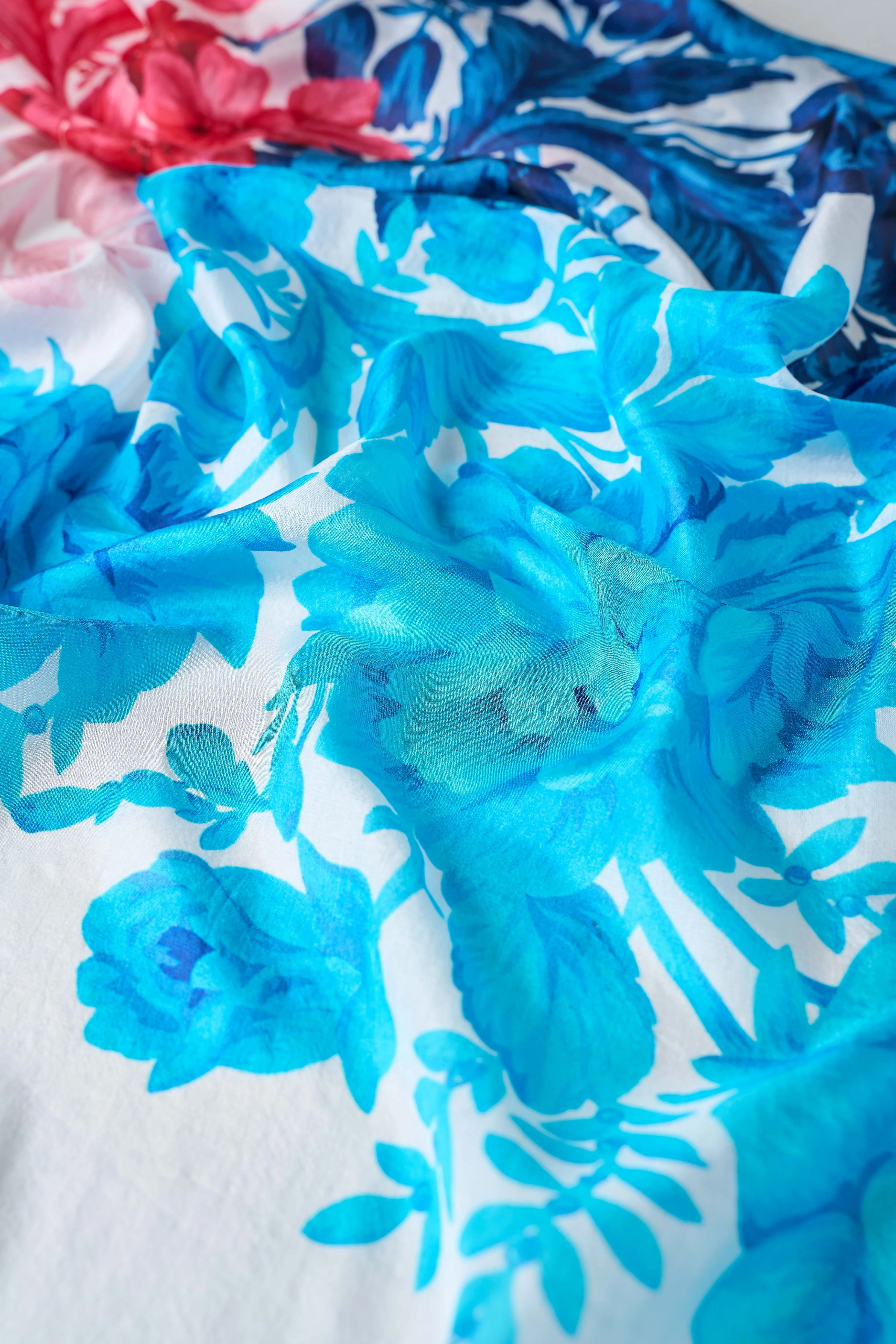 Botanical Pattern Scarf - Multicolour - Image 4