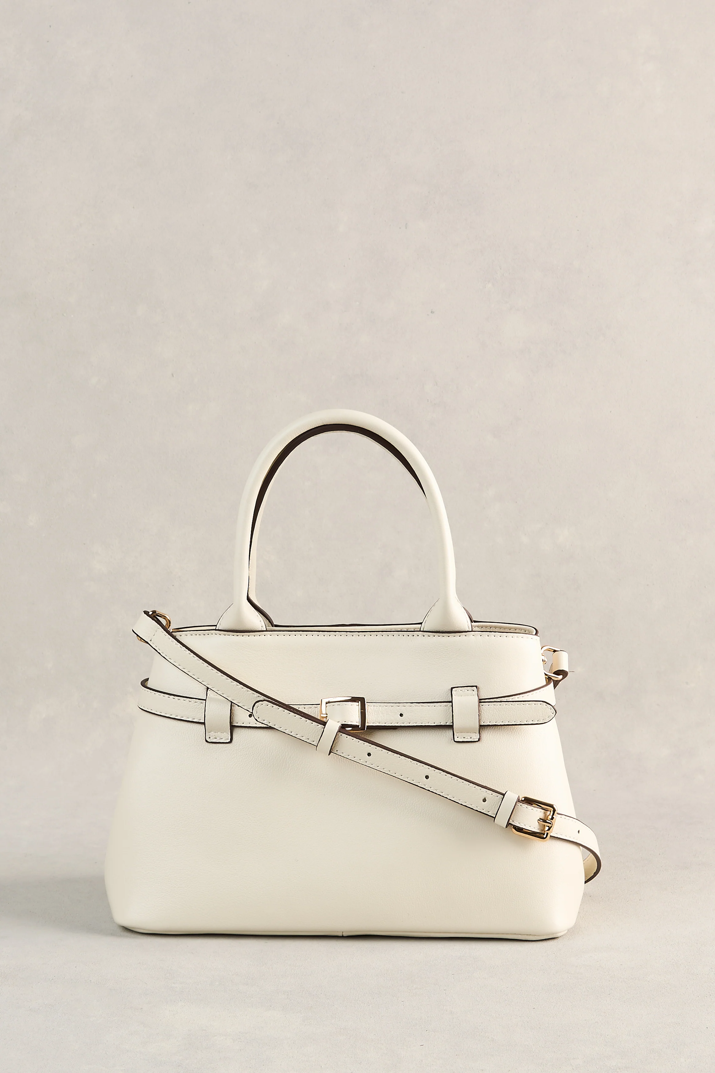 Buckle Detail Tote - Cream - Image 3