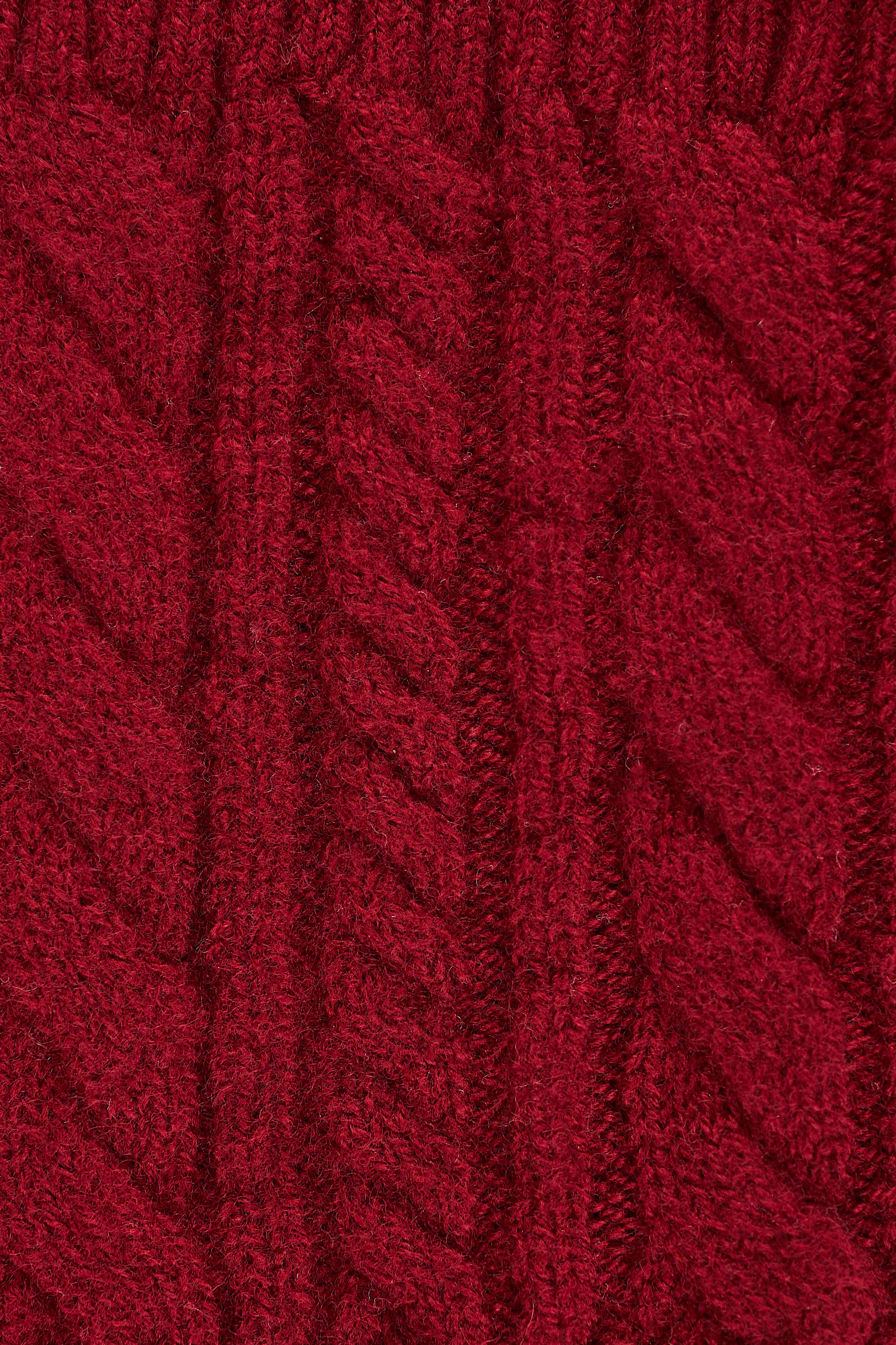 Catriona Cable Mittens - Red - Image 6