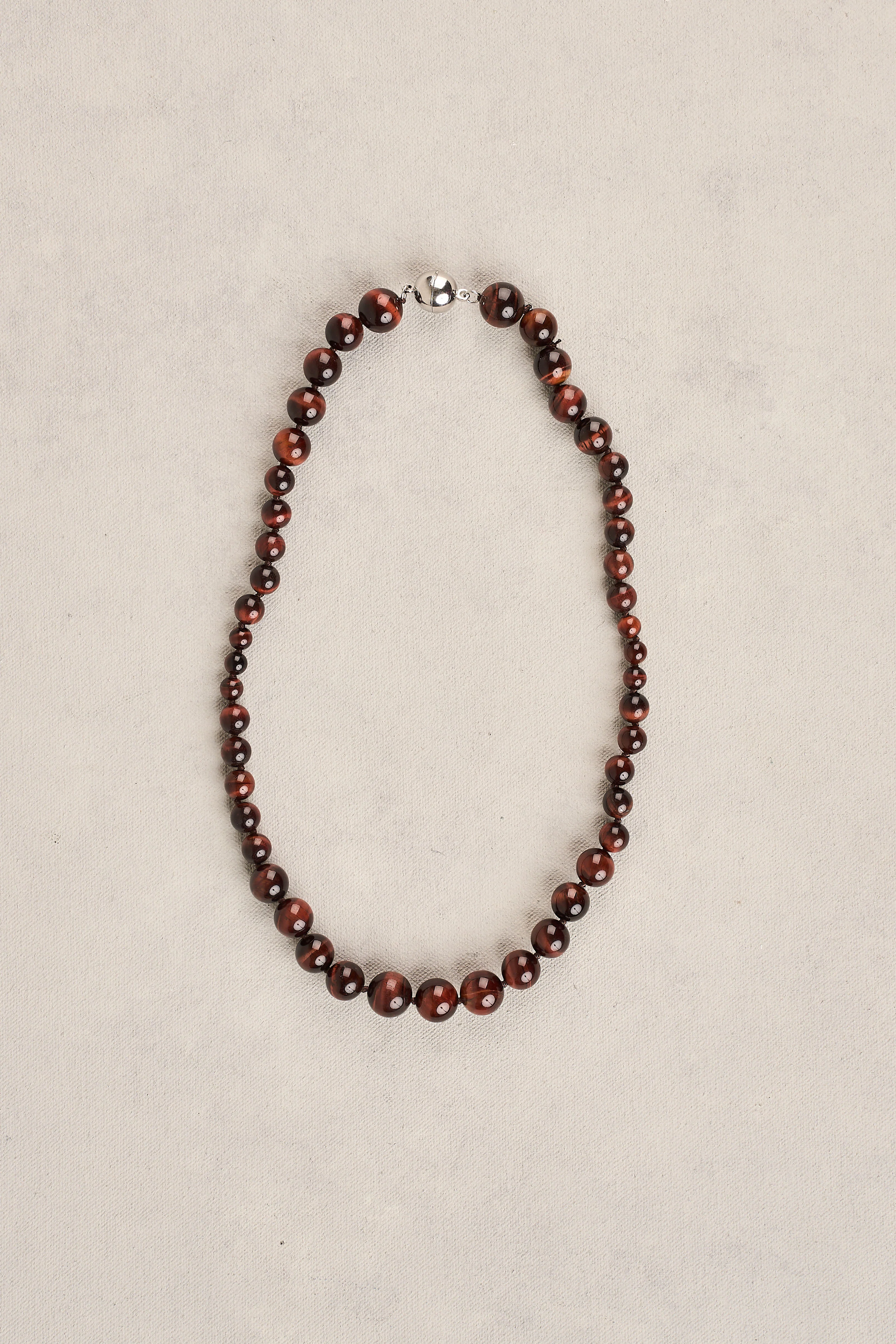 Cat’s Eye Beaded Necklace - Chocolate - Image 3