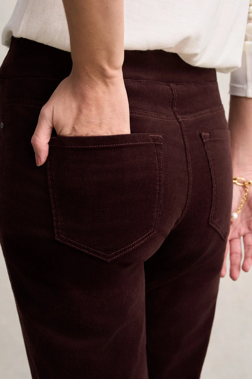 Bengajean® Cord Straight Leg - Burgundy - Image 4