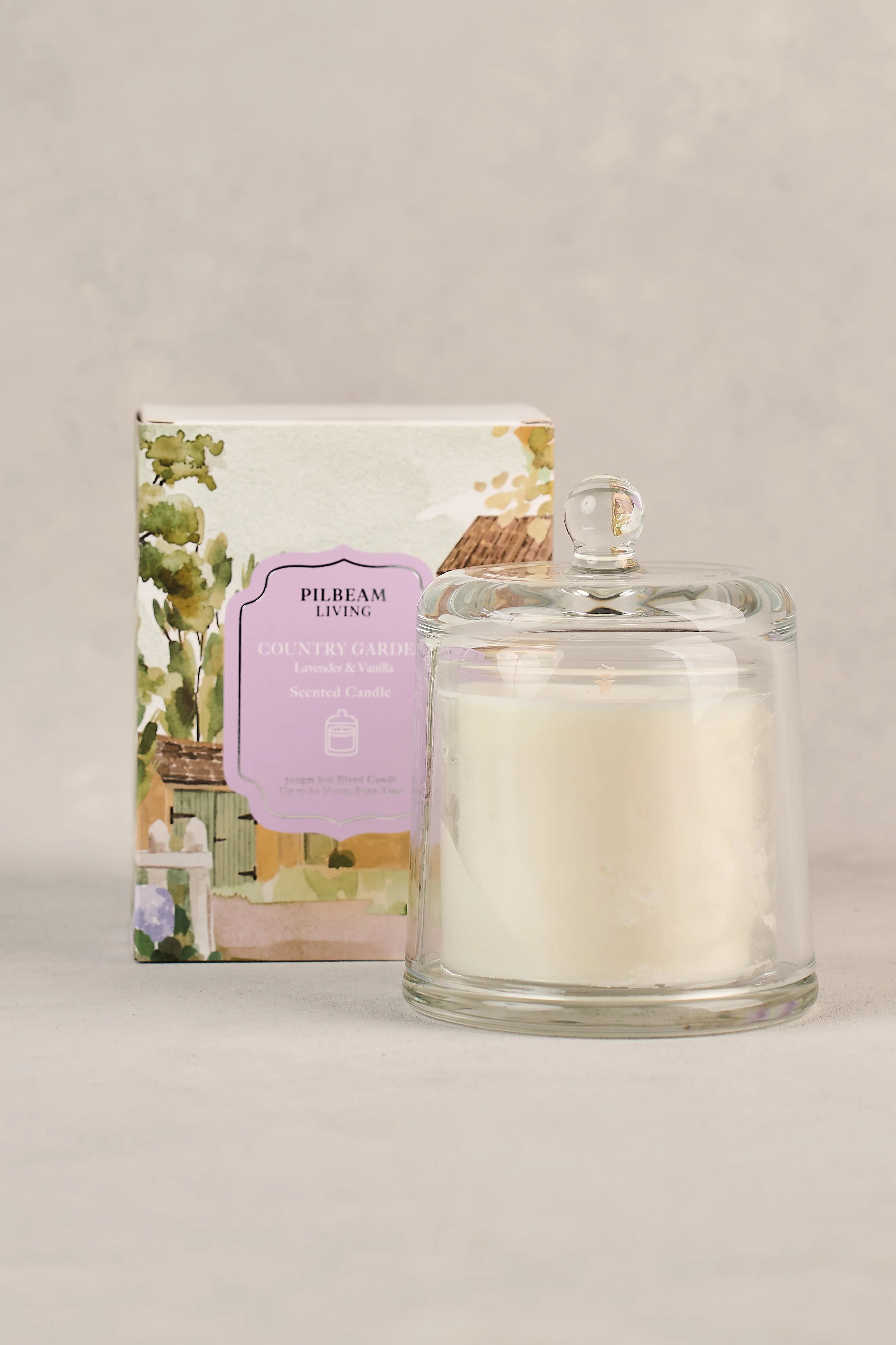 Country Garden Glass Cloche Candle - Image 5