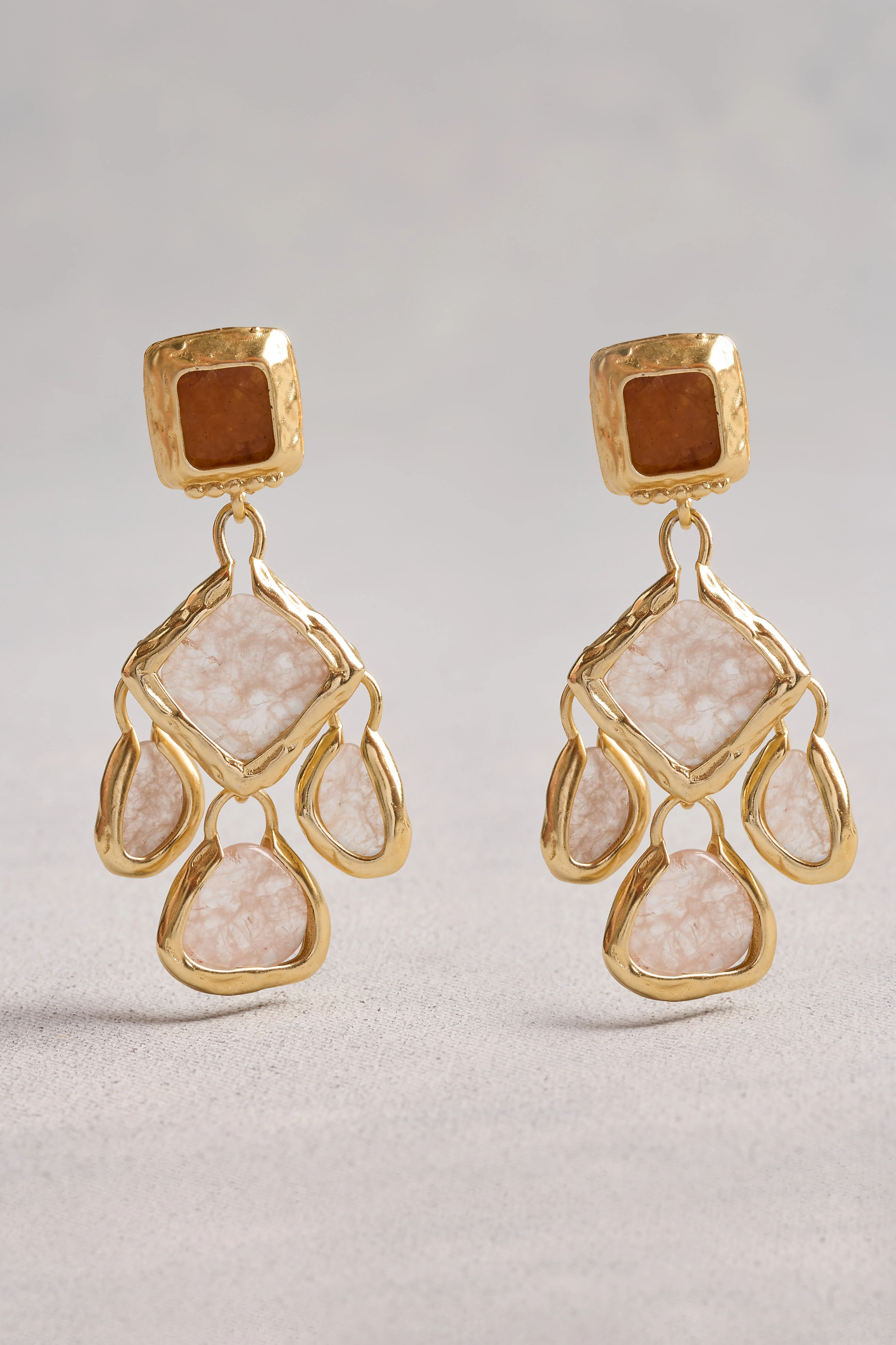 Chandelier Earrings - Pink - Image 3