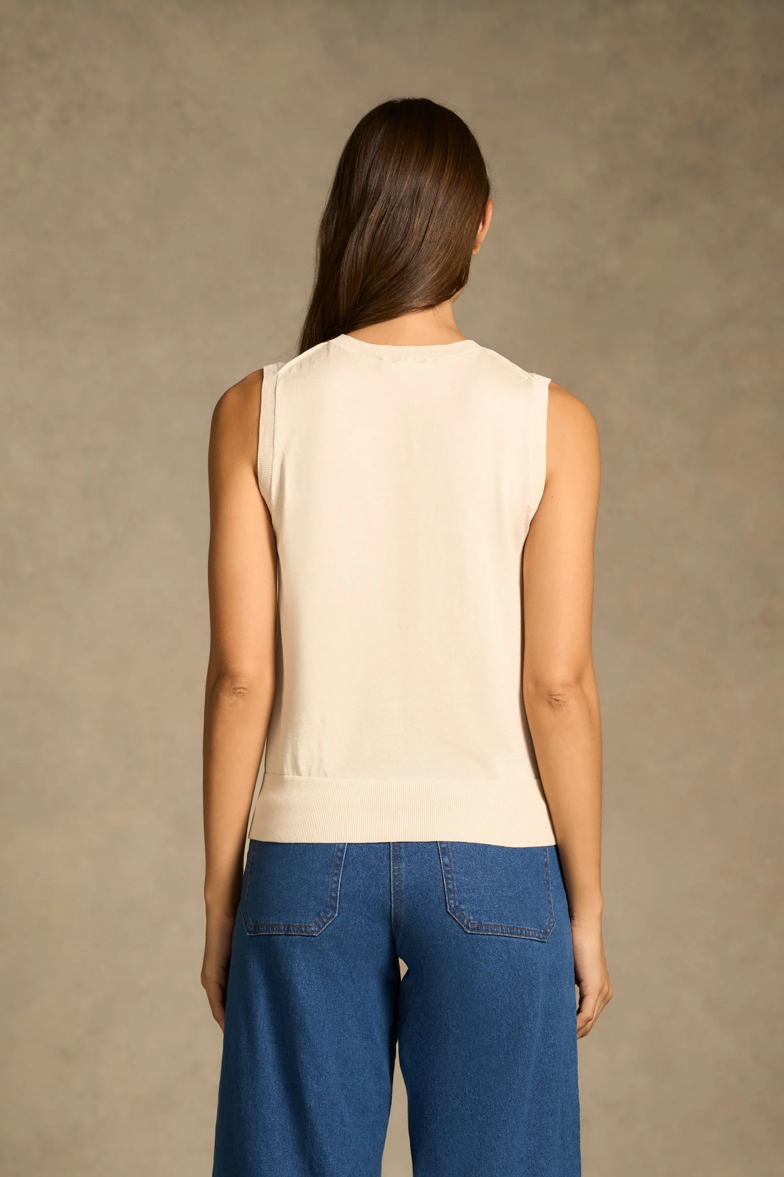 Cotton Knit Tank - Vanilla - Image 4
