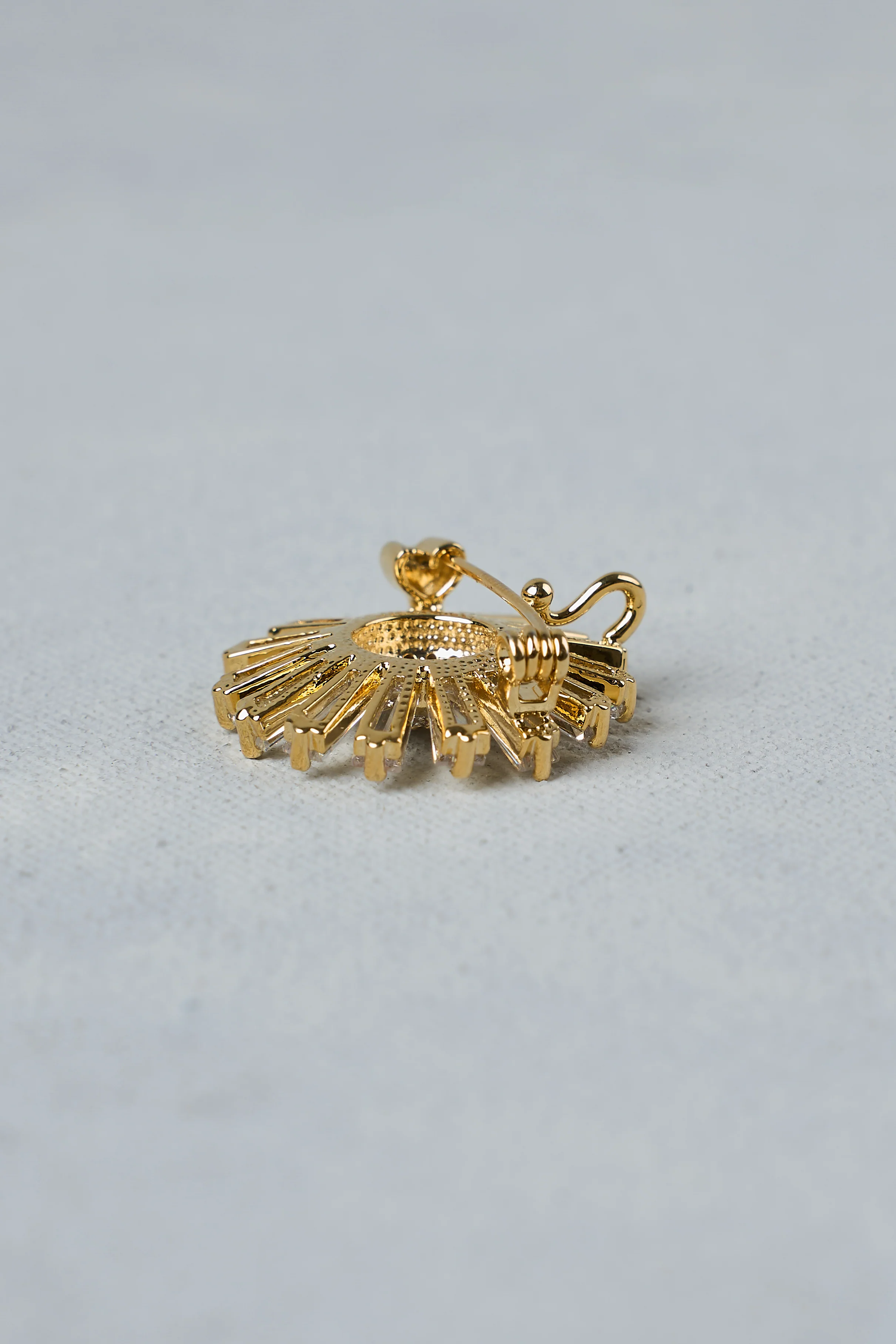 Diamante Floral Brooch - Silver - Image 4