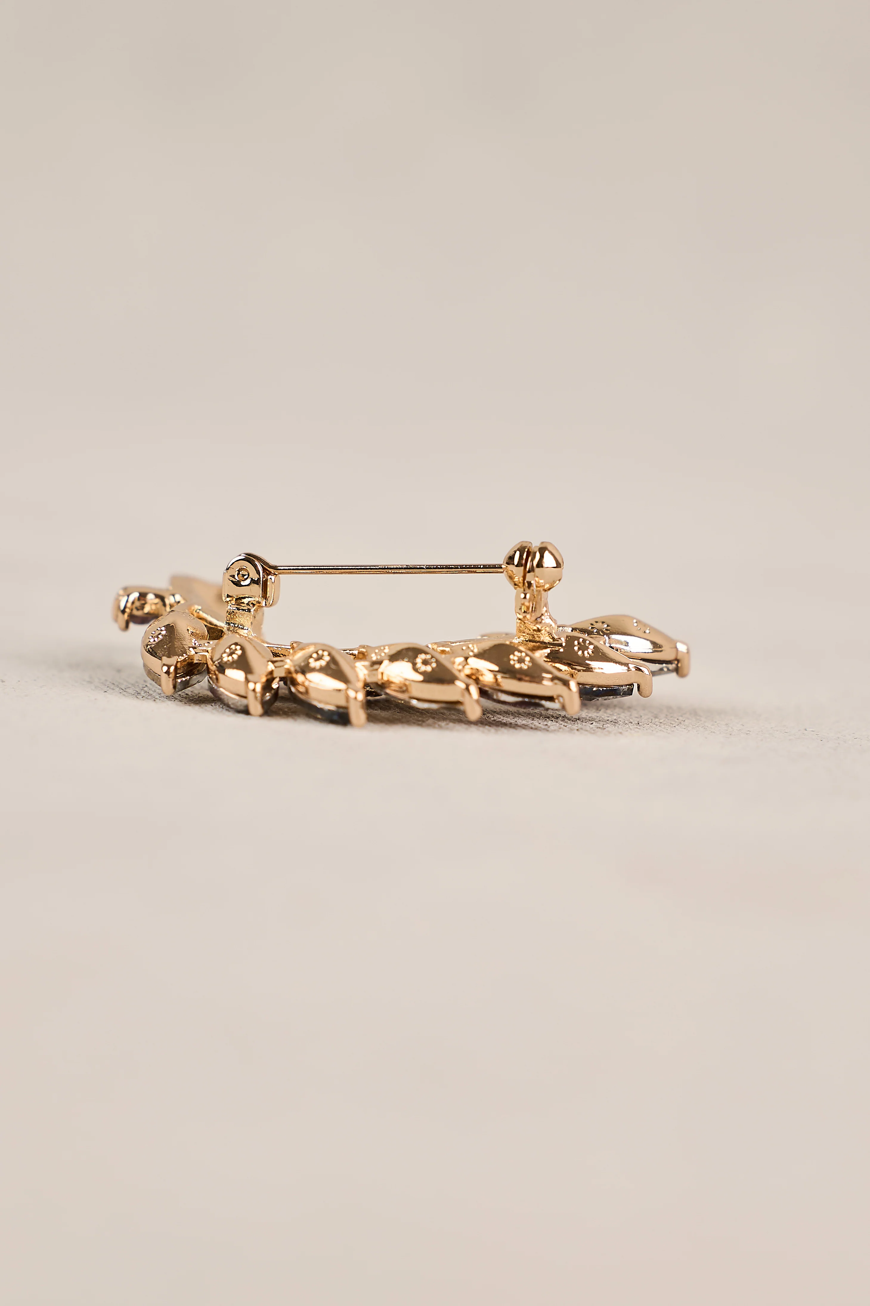 Diamante Leaf Brooch - Multicolour - Image 6