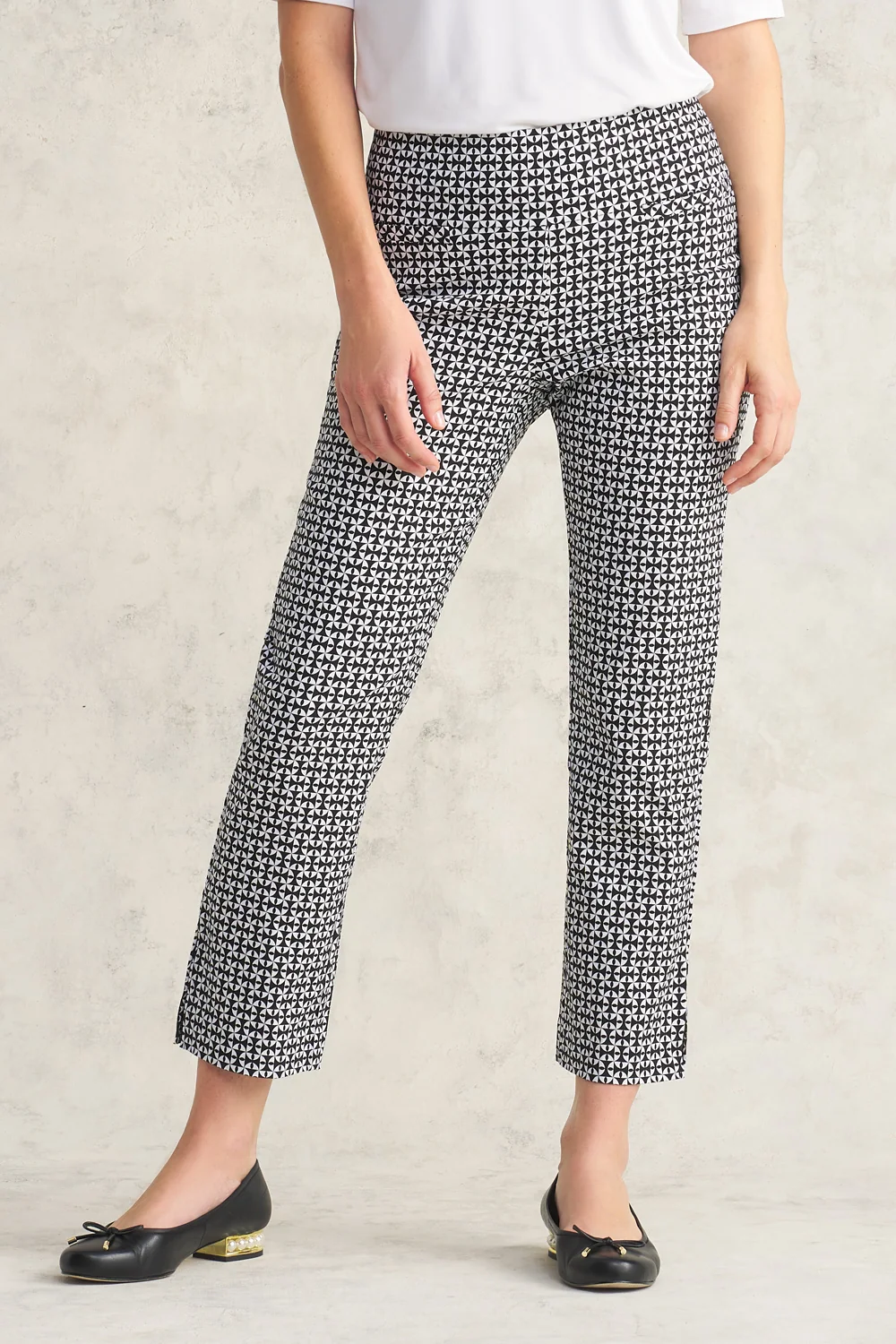 Geo Printed Pant - Black & White Geo - Image 2