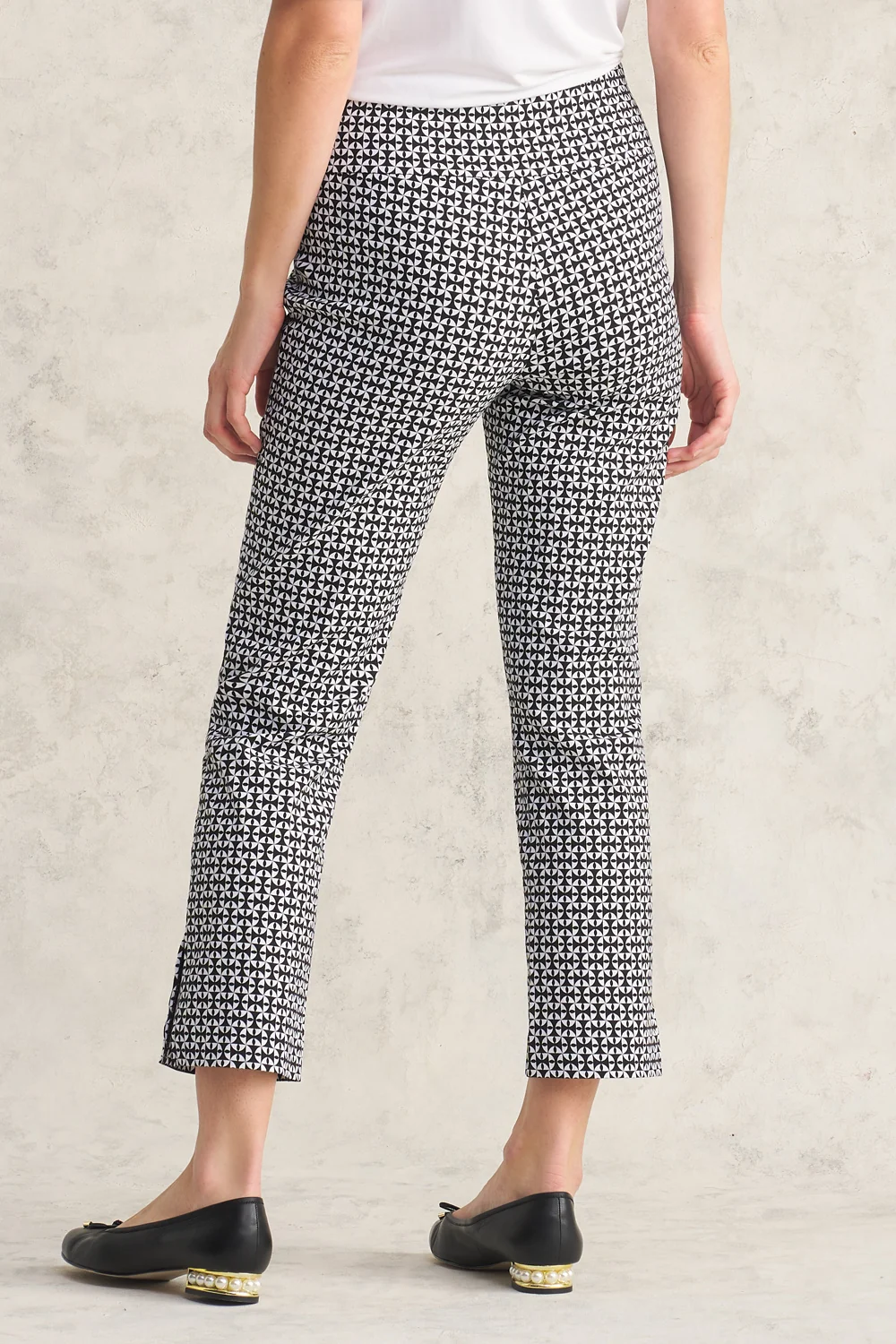 Geo Printed Pant - Black & White Geo - Image 4