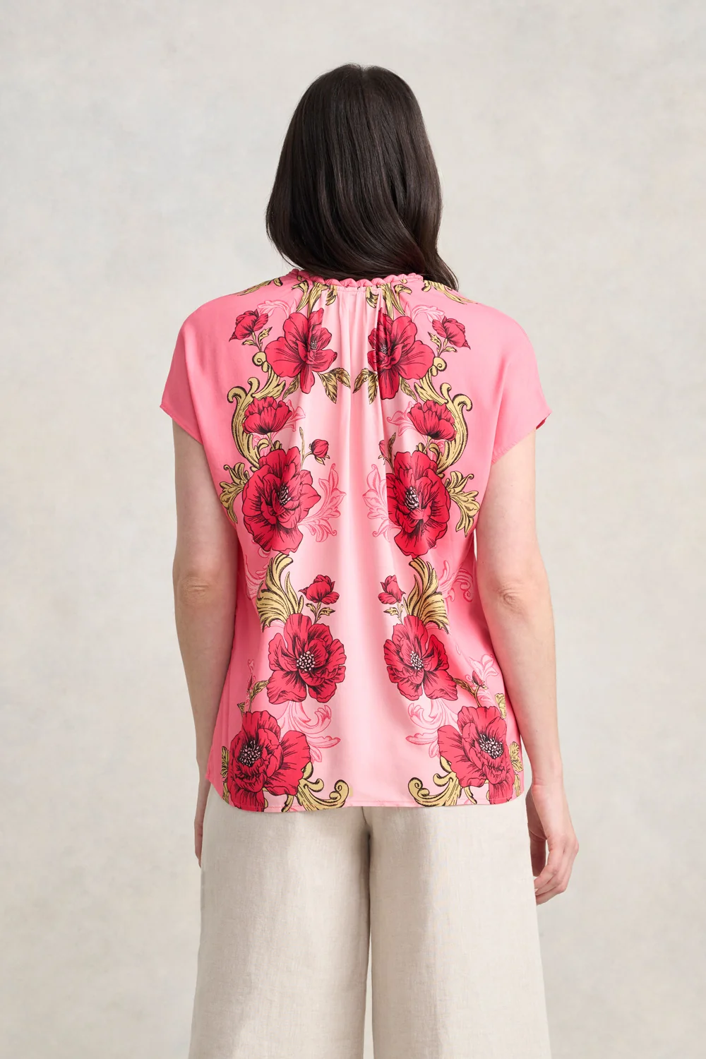 Twist Detail Top - Sunset Glow Print - Image 5
