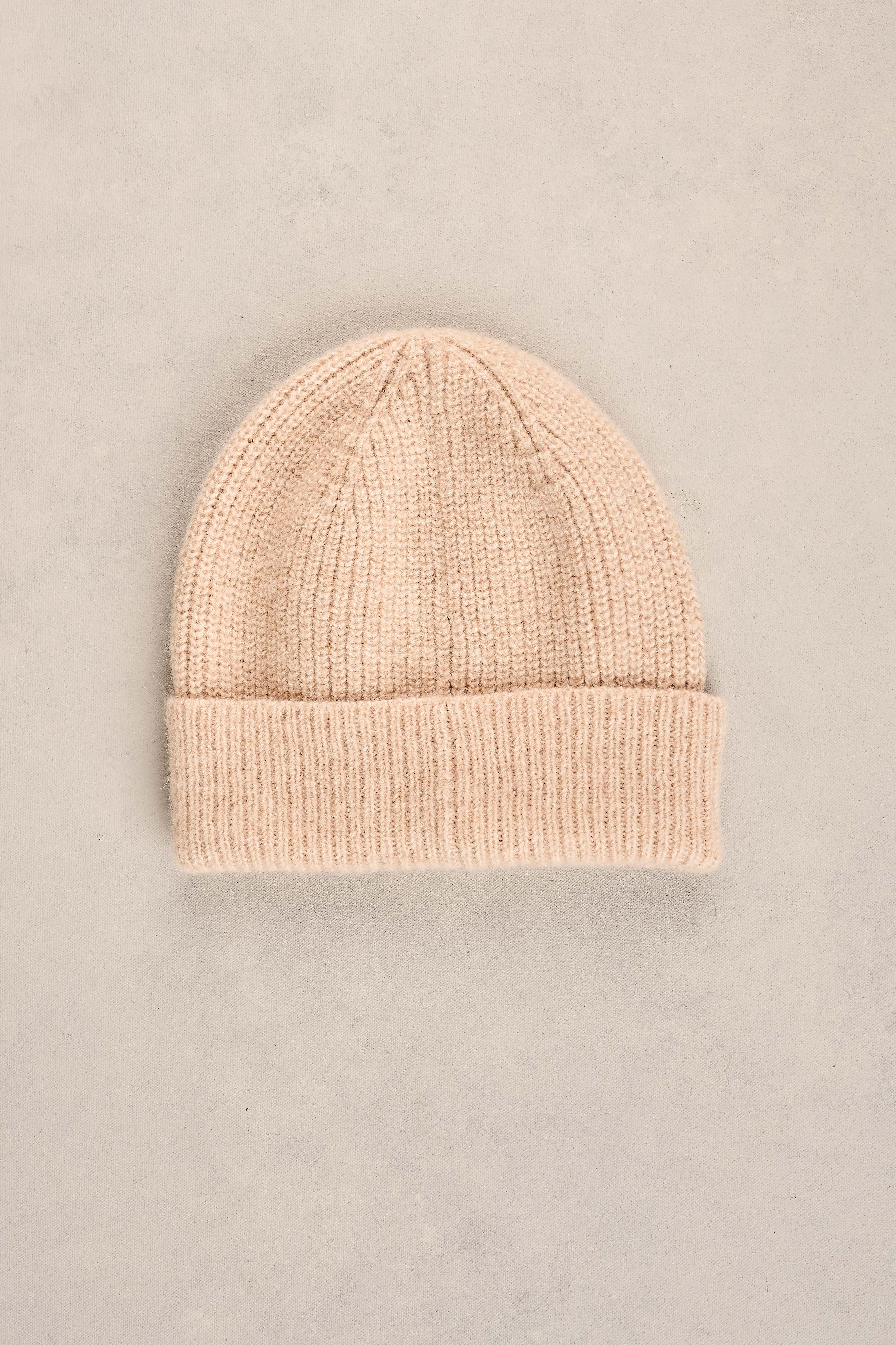Embroidery Trim Beanie - Oatmeal - Image 3