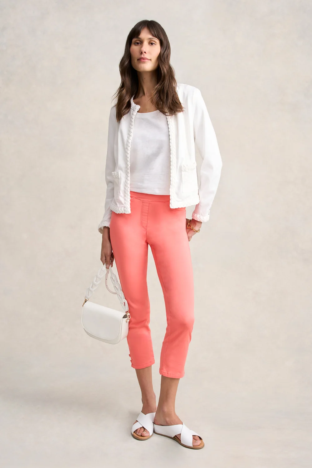 Bengajean® 3/4 Button Detail - Bright Coral - Image 6
