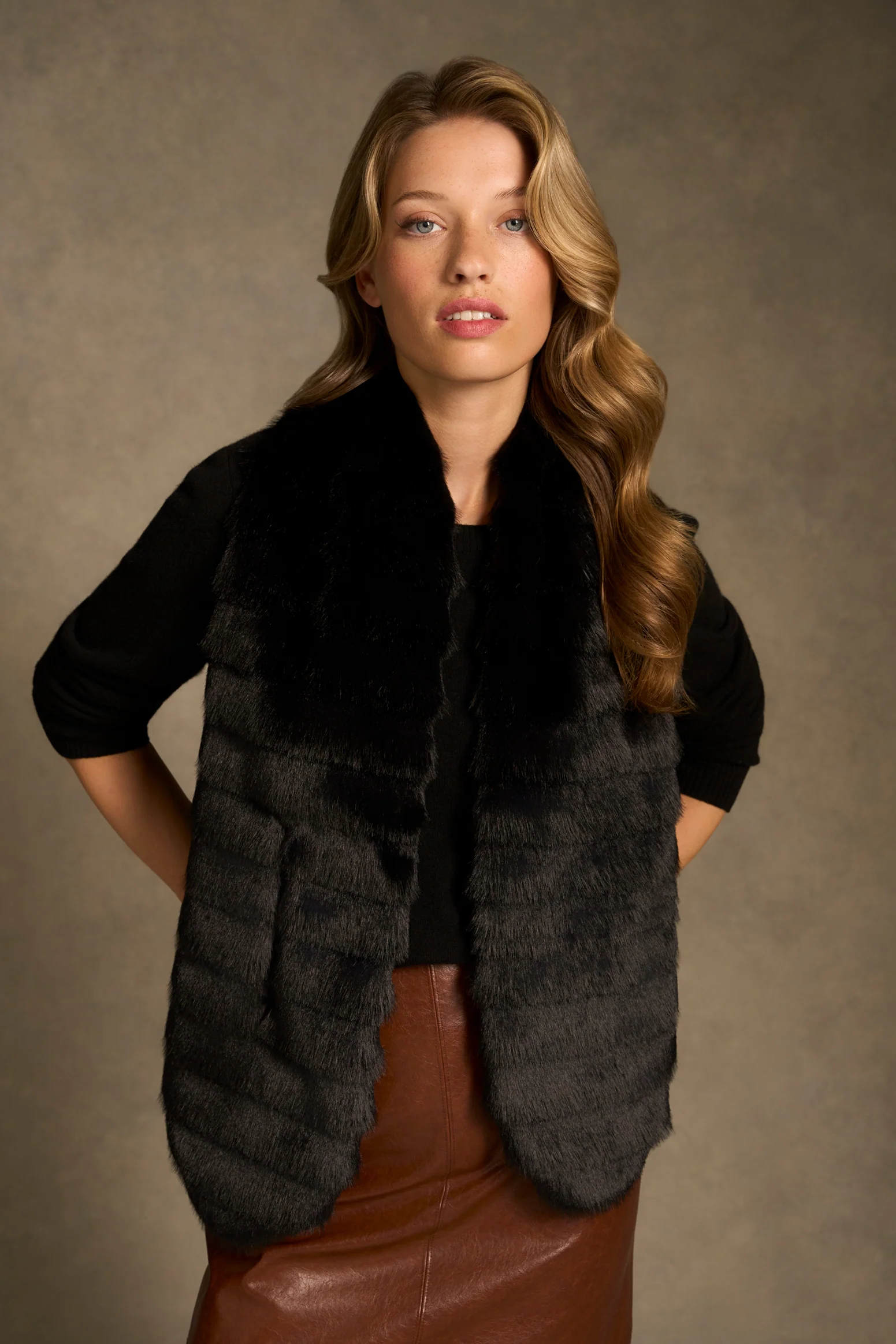 Faux Fur Collar - Black