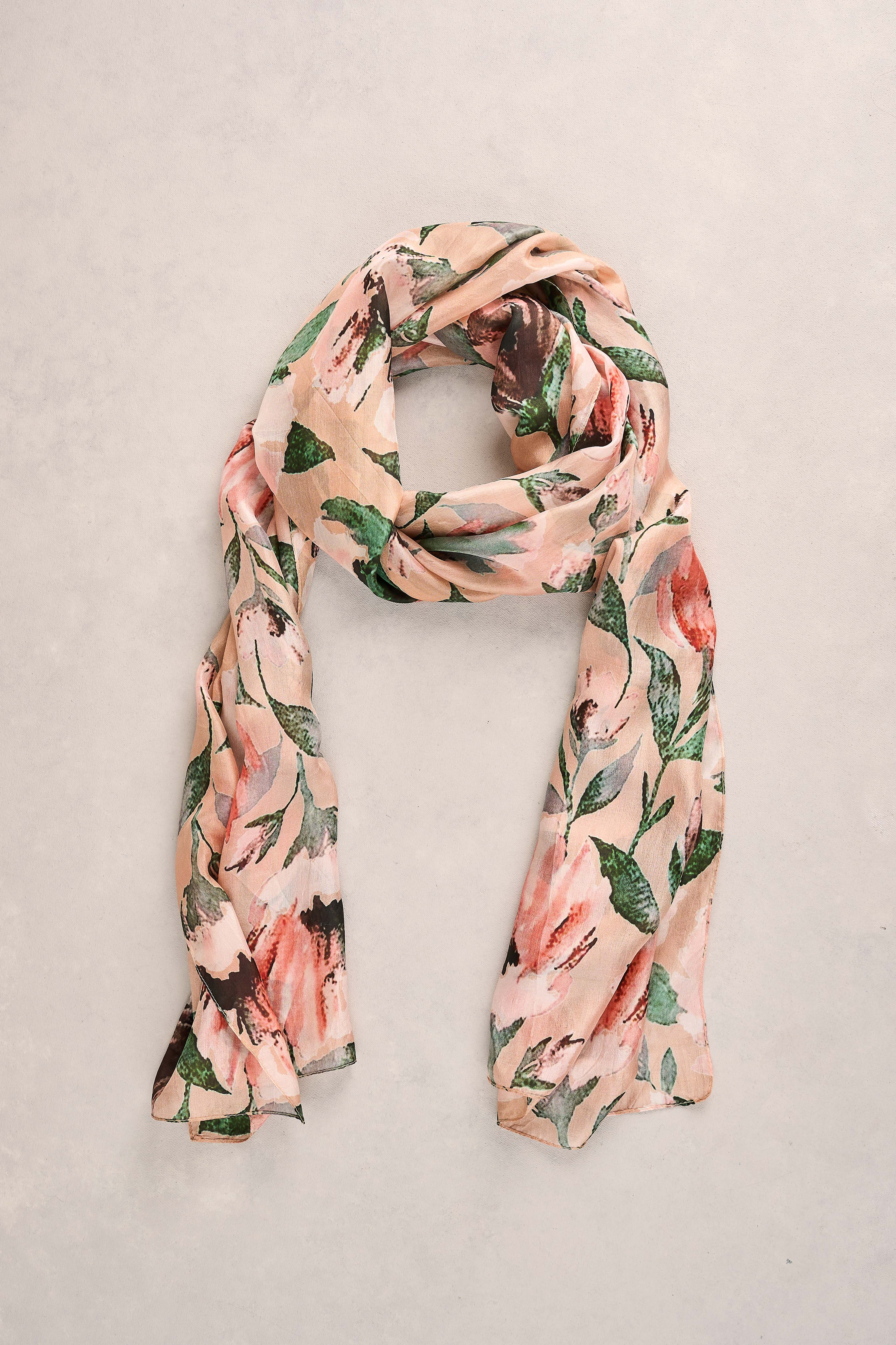 Feminine Floral Scarf - Multicolour - Image 4