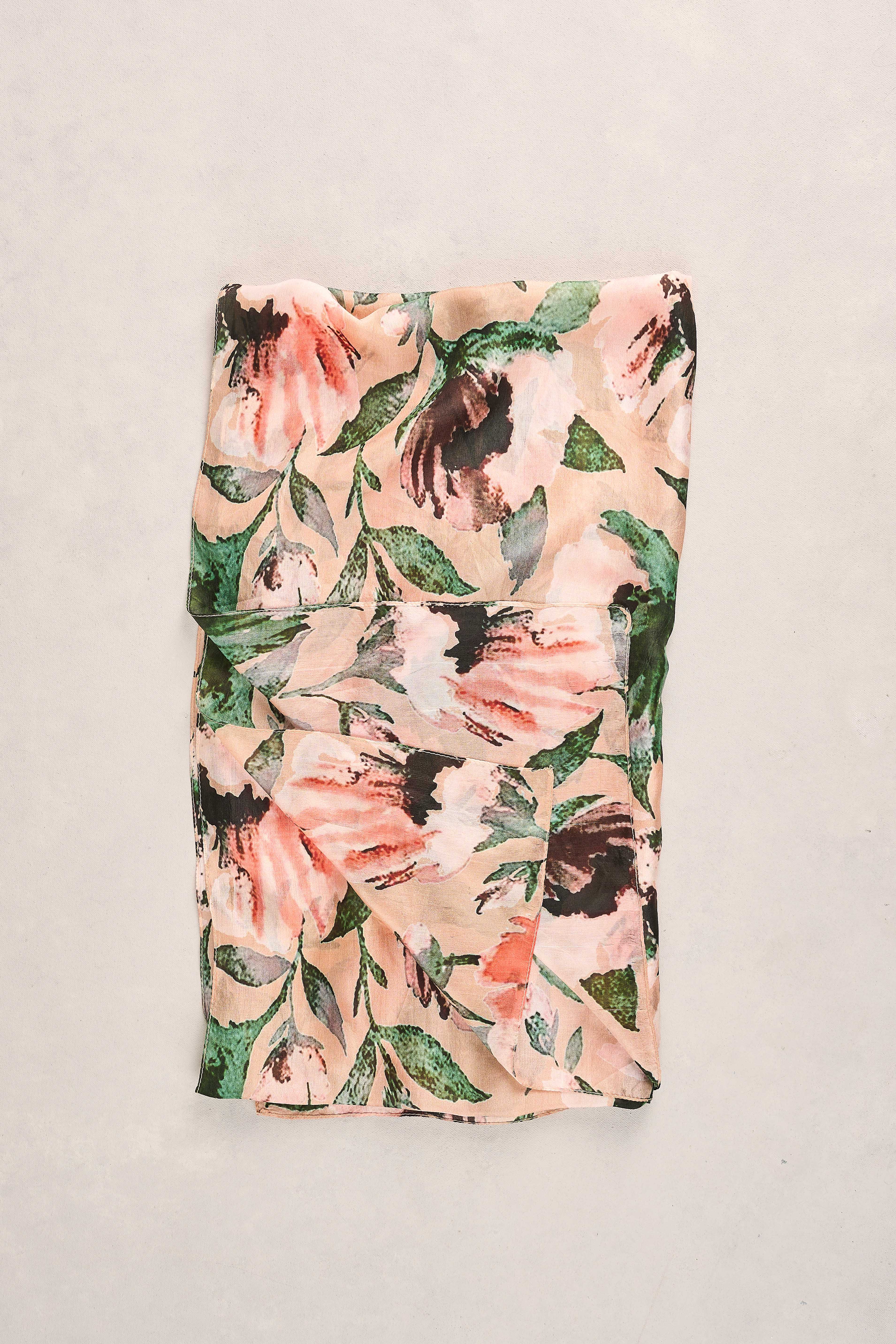 Feminine Floral Scarf - Multicolour - Image 5