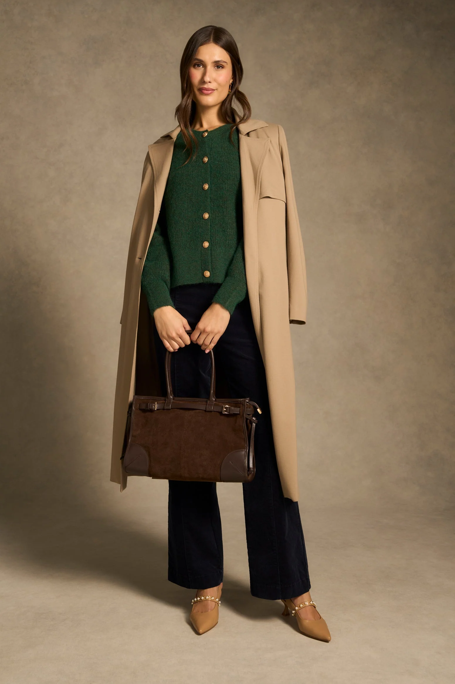 Blouson Sleeve Cardigan - Clover - Image 6