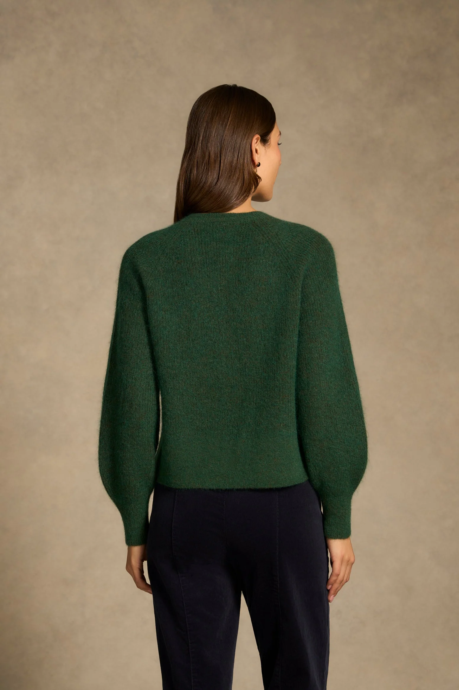 Blouson Sleeve Cardigan - Clover - Image 7