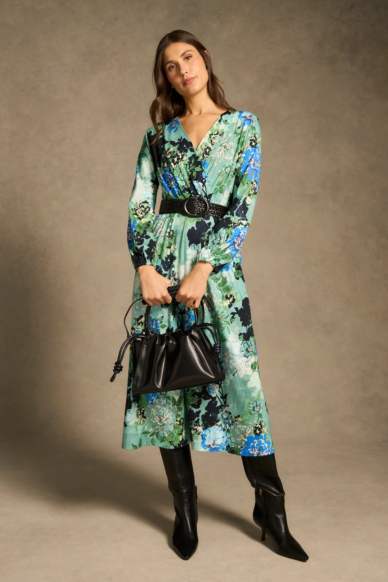 Mercerised Cotton Dress - Midnight Blossom - Image 6