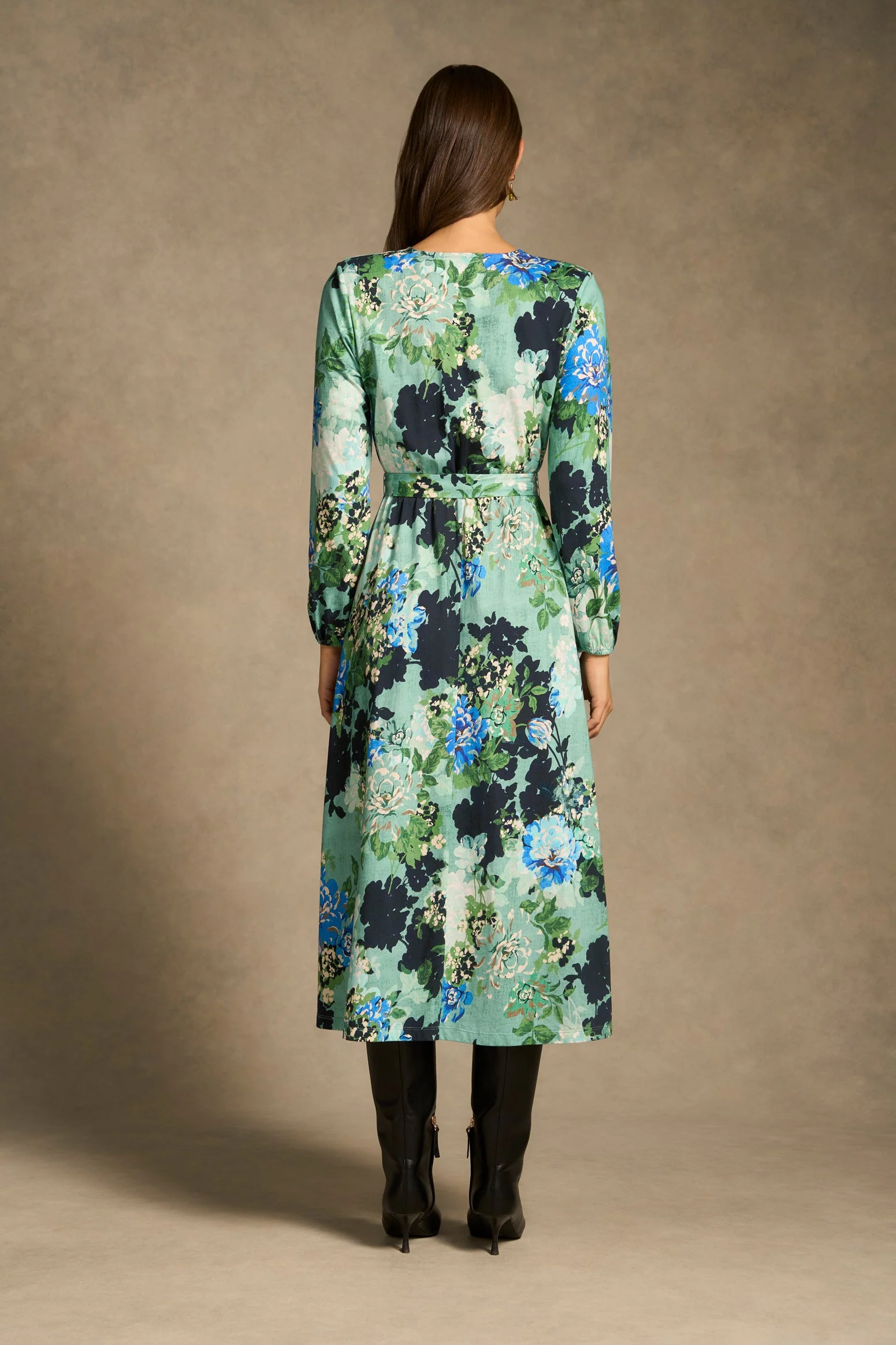 Mercerised Cotton Dress - Midnight Blossom - Image 7