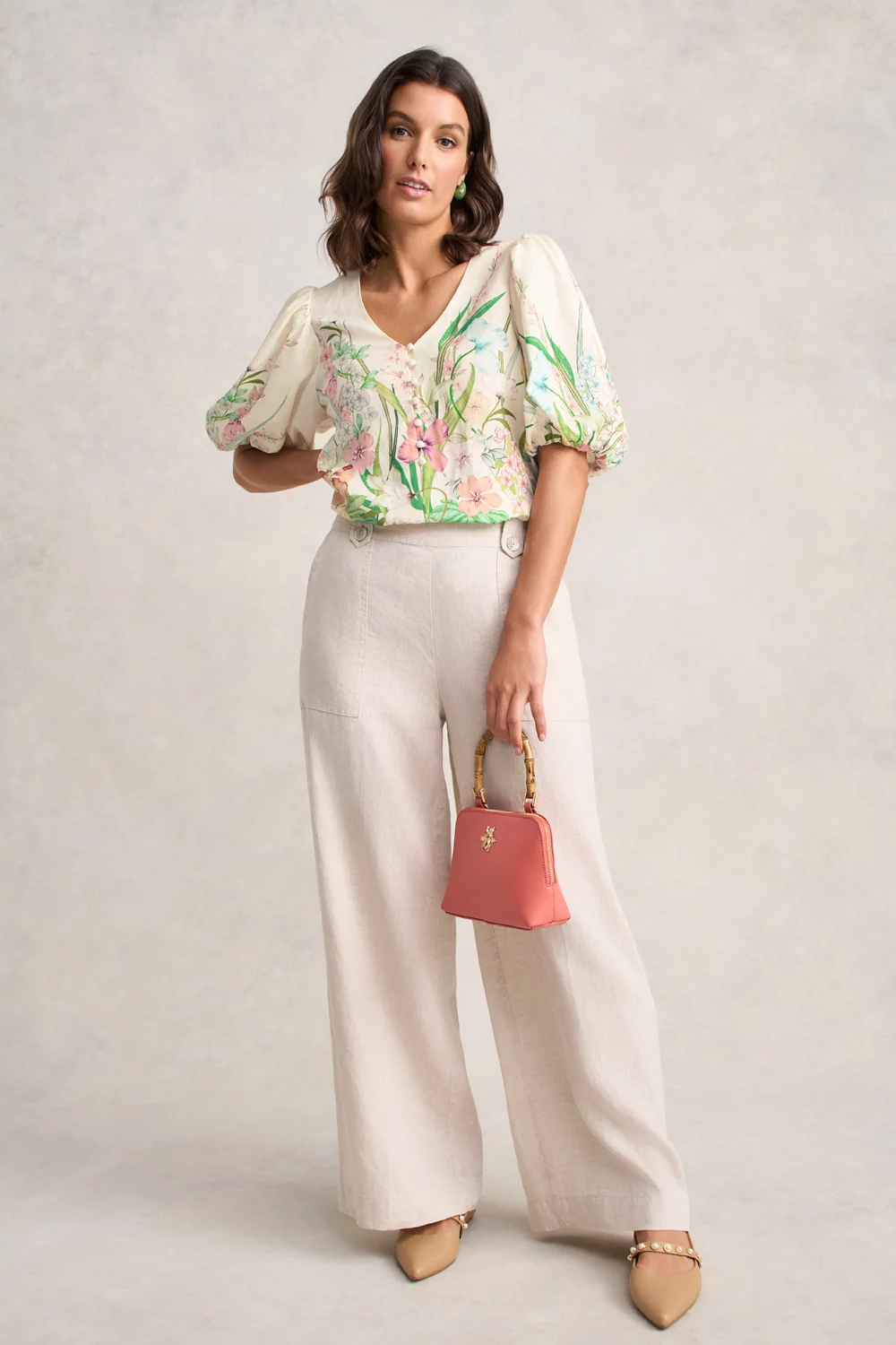 Border Print Blouse – Botanical Print - Image 4