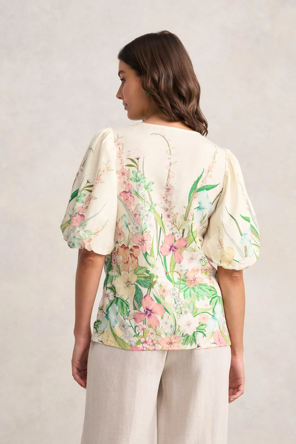 Border Print Blouse – Botanical Print - Image 5