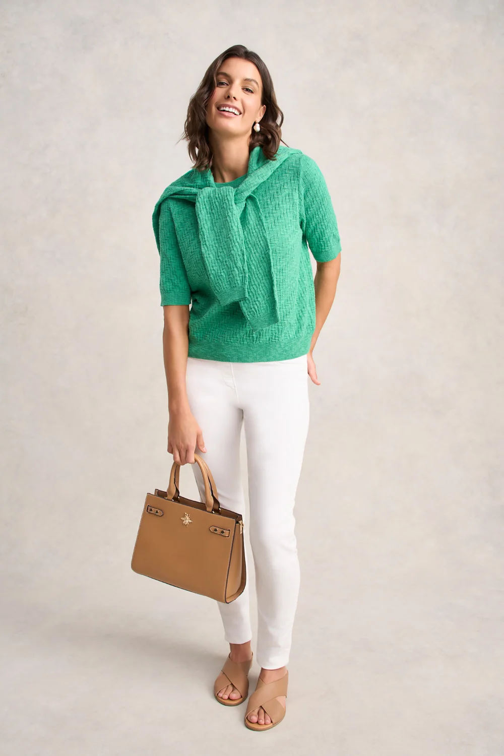 Textured Knit Top – Emerald - Image 3