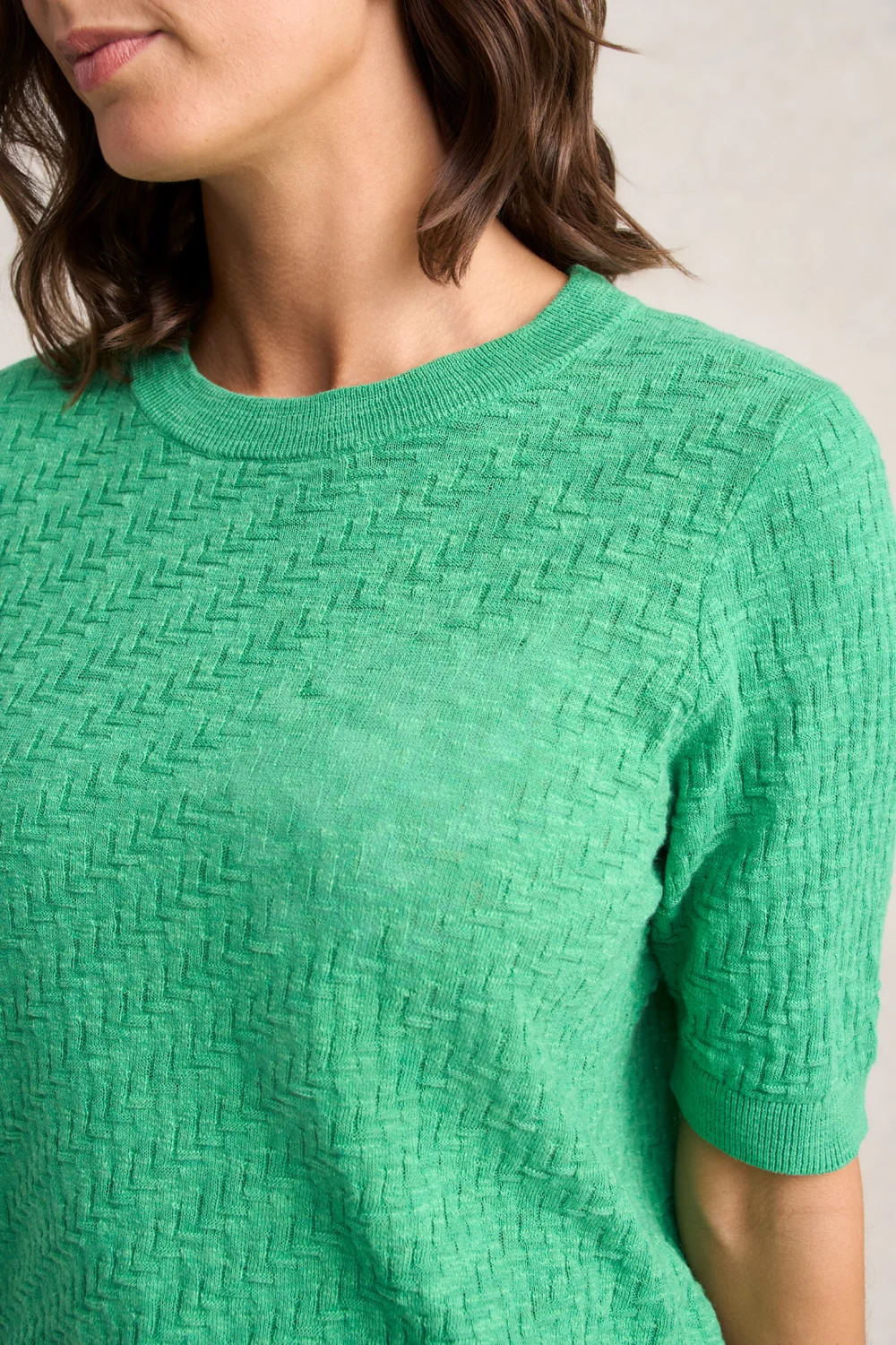 Textured Knit Top – Emerald - Image 4