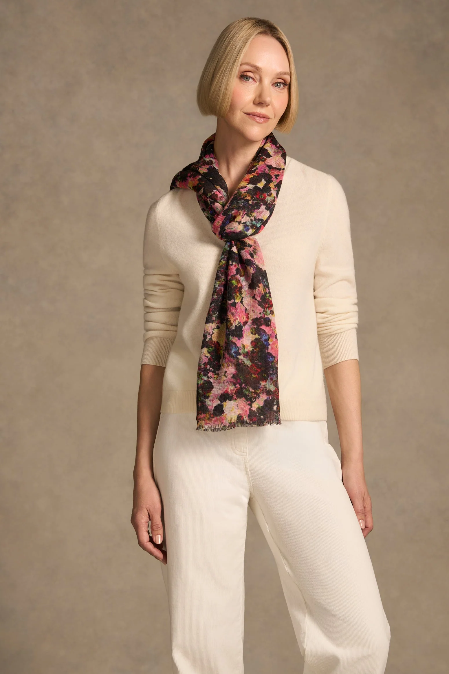 Floral Collage Scarf - Multi - Image 2