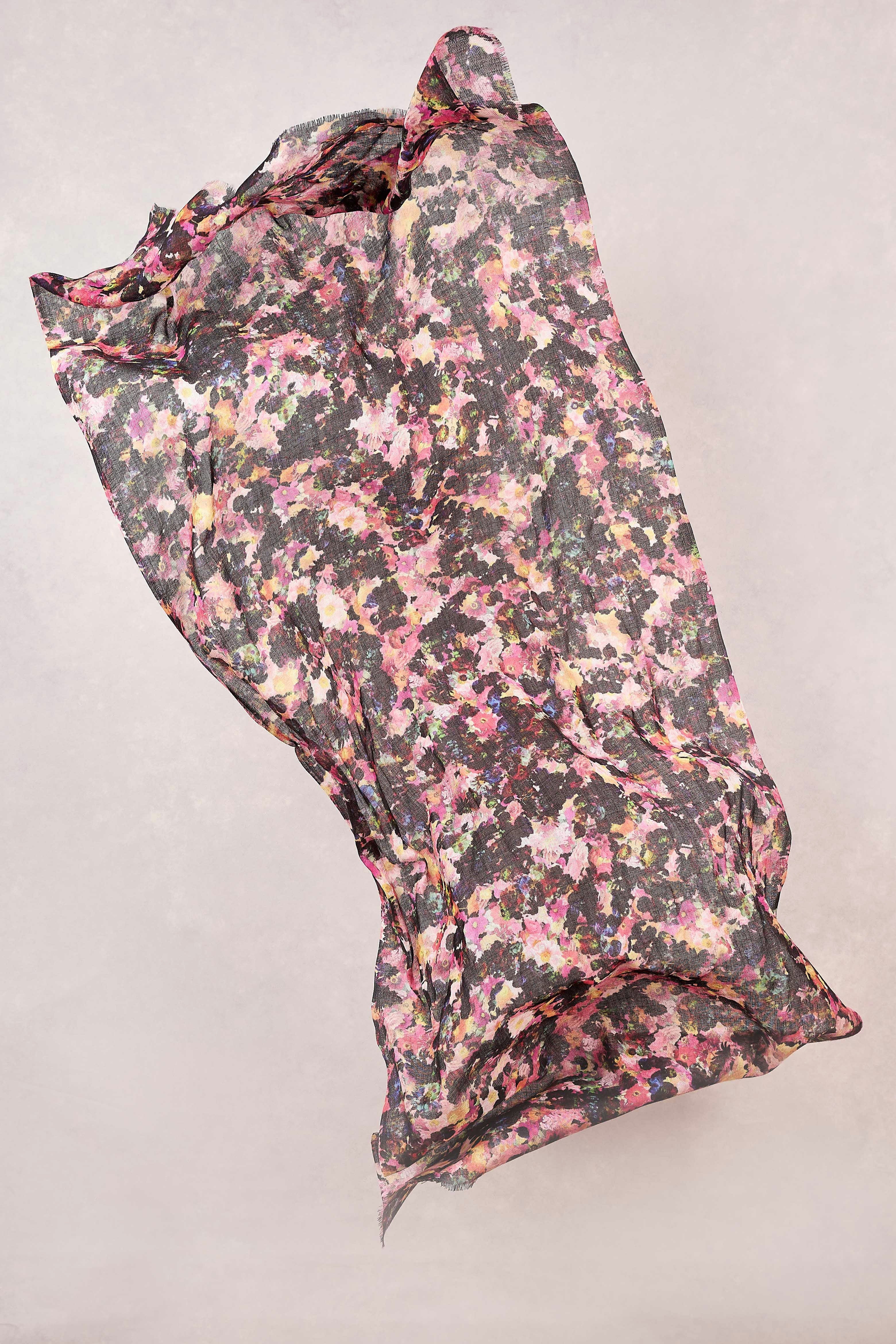 Floral Collage Scarf - Multi - Image 3